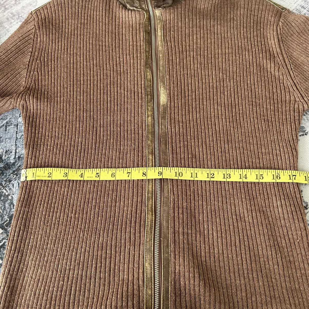Avirex Avirex Knit Brown Leather Zipper Size US L / EU 52-54 / 3 - 17 Thumbnail