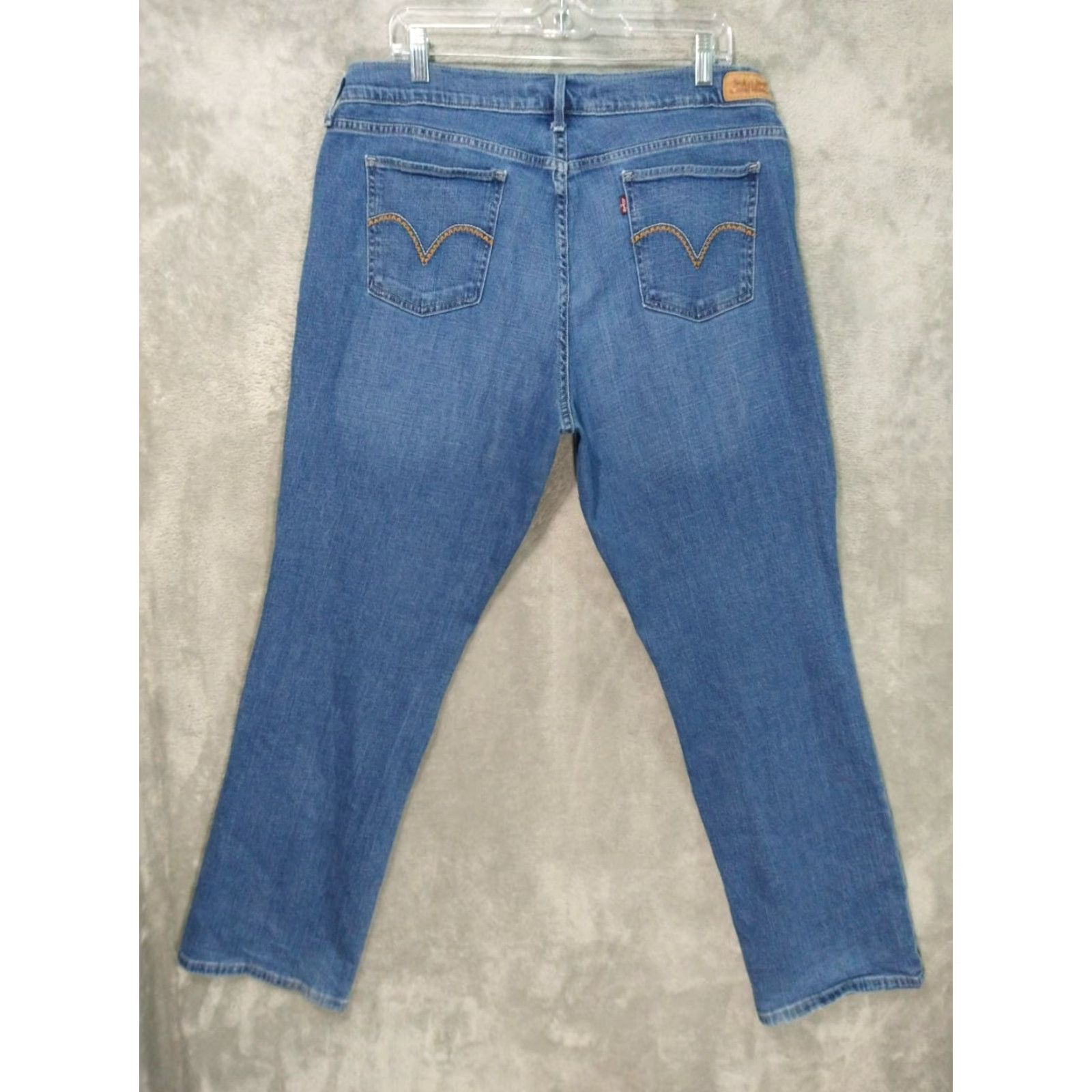 Levi's Levi's 505 Jeans Womens 16 Blue Denim High Rise Stretch Straight Size 38" / US 16 / IT 52 - 2 Thumbnail