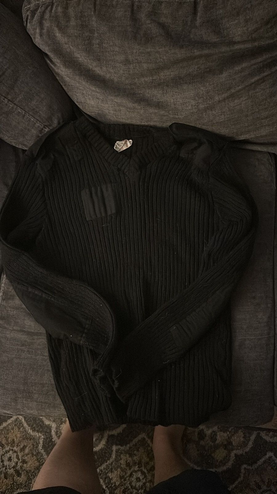 Vintage Vintage British Quartermasters Black Sweater. Size 46. Size US XXL / EU 58 / 5 - 1 Thumbnail