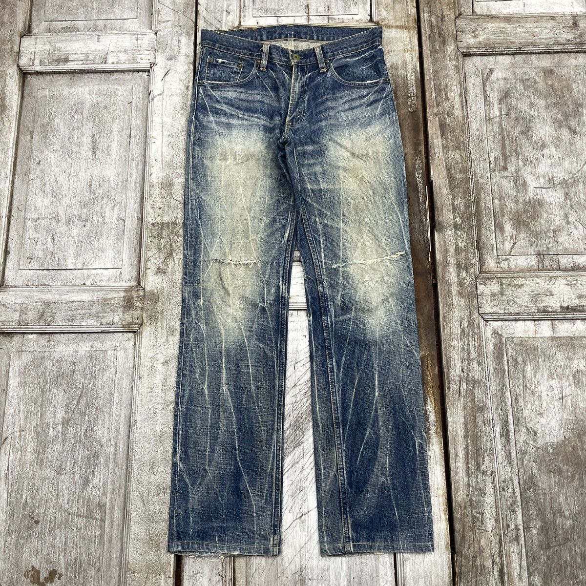 Vintage Levis 502 Distressed Jeans wc 343