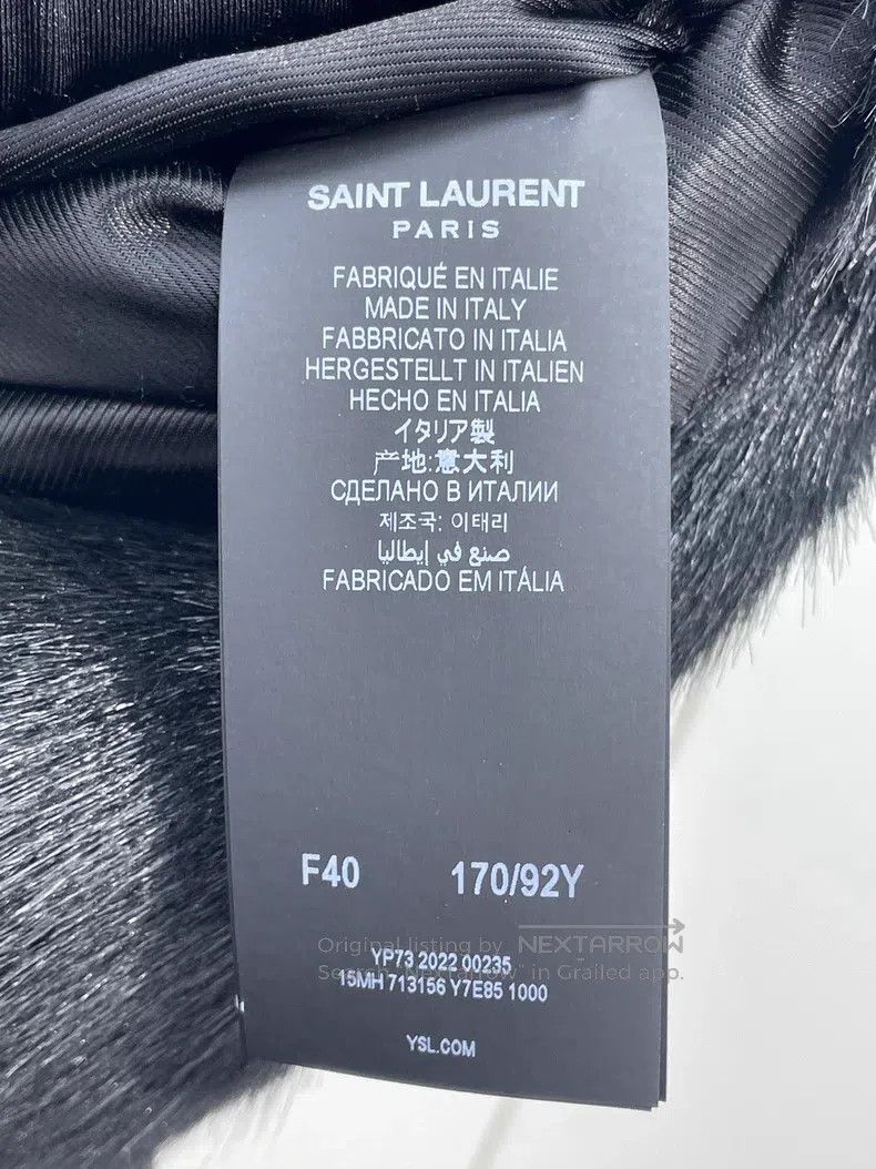 Saint Laurent Paris Saint Laurent Paris Black eco-fur coat Size S / US 4 / IT 40 - 6 Thumbnail