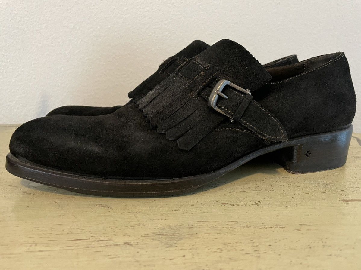 John Varvatos Rock Star Buckle Kilted Suede Loafer Size US 11 / EU 44 - 1 Thumbnail