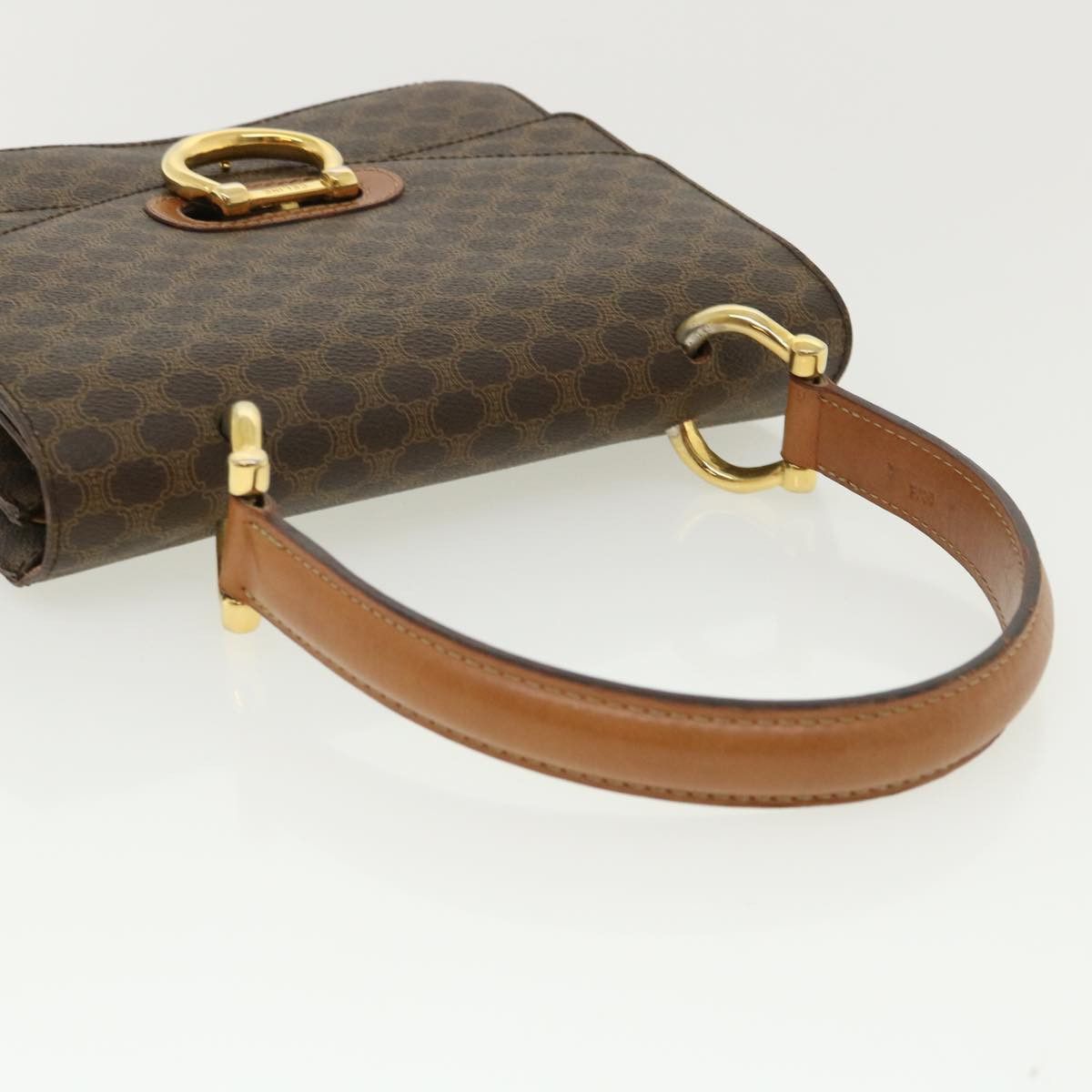 Celine CELINE Macadam Canvas Hand Bag Pvc Leather Brown Size ONE SIZE - 6 Thumbnail