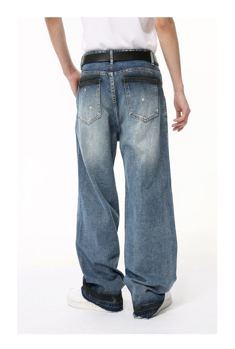 Japanese Brand × Jean Vintage Washed Blue Graffiti Straight Jeans Size US 32 / EU 48 - 5 Thumbnail