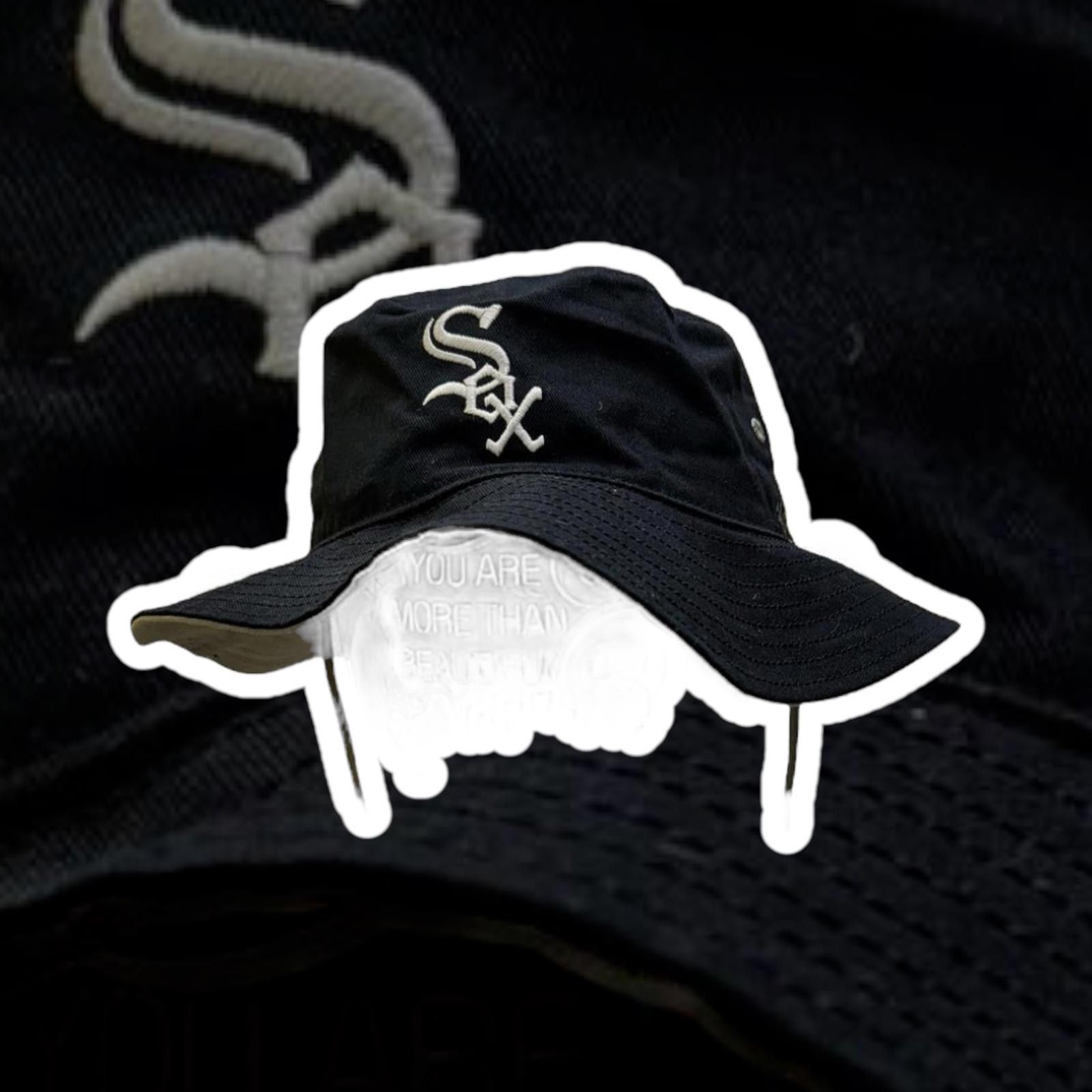 47 Brand Chicago White Sox Black Bucket Hat with Chin Strap Size ONE SIZE - 1 Thumbnail