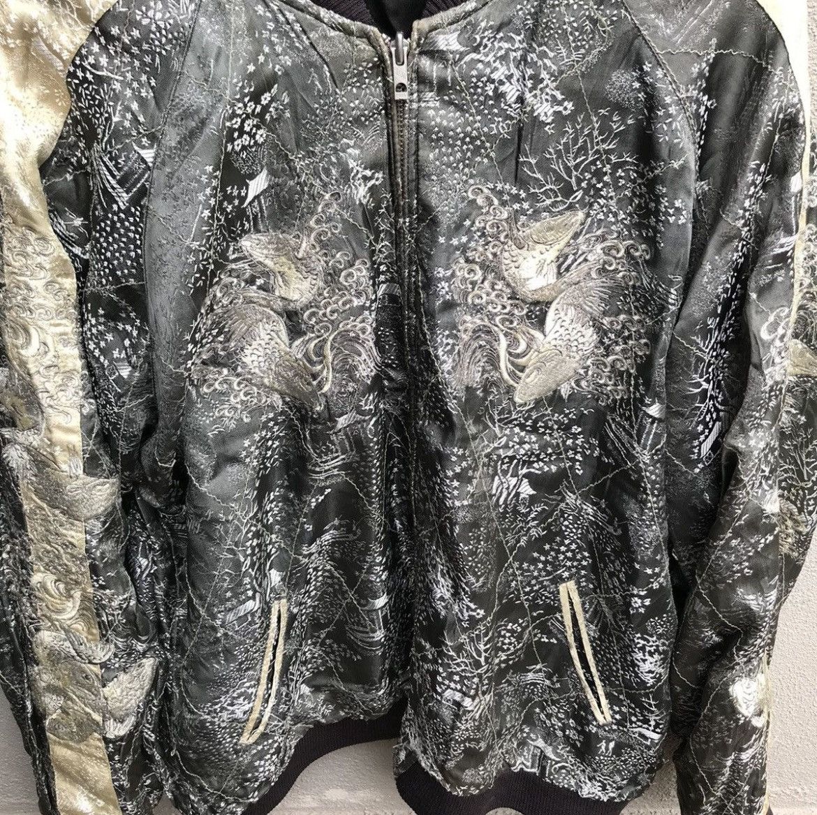 Japanese Brand Vintage SUKAJAN embroidery reversible jacket japanese motif Size US XL / EU 56 / 4 - 3 Thumbnail