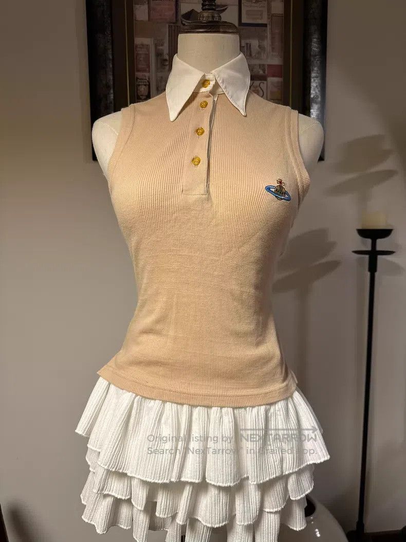Vivienne Westwood Vivienne Westwood Khaki milk tea-colored sleeveless vest w Size M / US 6-8 / IT 42-44 - 1 Thumbnail