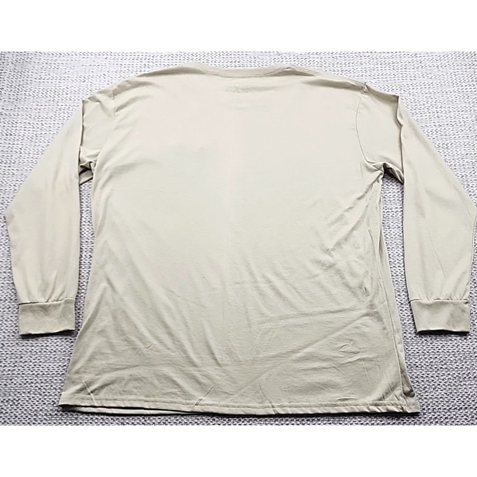Vintage VINTAGE East West Mushroom Tee Long Sleeve Mens 2XL XXL Beige Cotton Blend Knit Embroidered Logo Beach California Grunge Hip Hop Rock Shirt Men Size US XXL / EU 58 / 5 - 6 Thumbnail