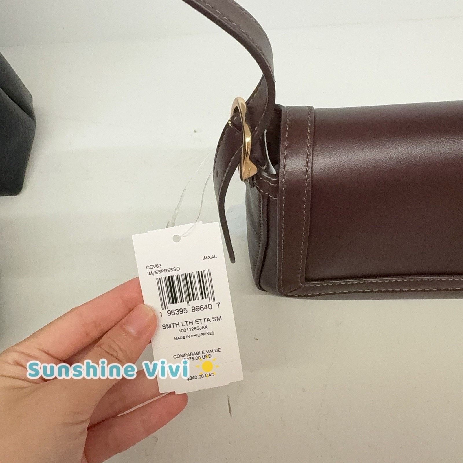 Coach NWT Coach Etta Small Flap Shoulder Bag ESPRESSO CCV63 Size ONE SIZE - 2 Thumbnail