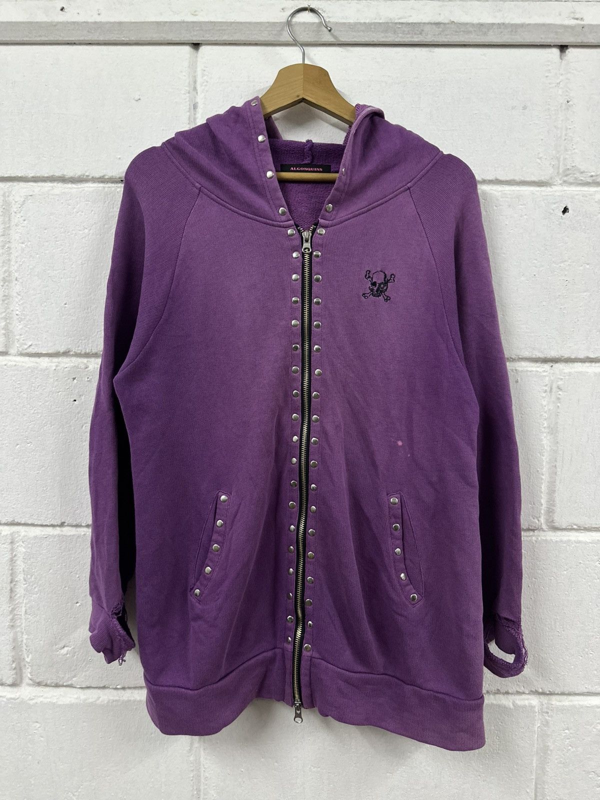 20471120 Algonquins Seditionaries Studded Distressed Hoodie Size US M / EU 48-50 / 2 - 16 Thumbnail