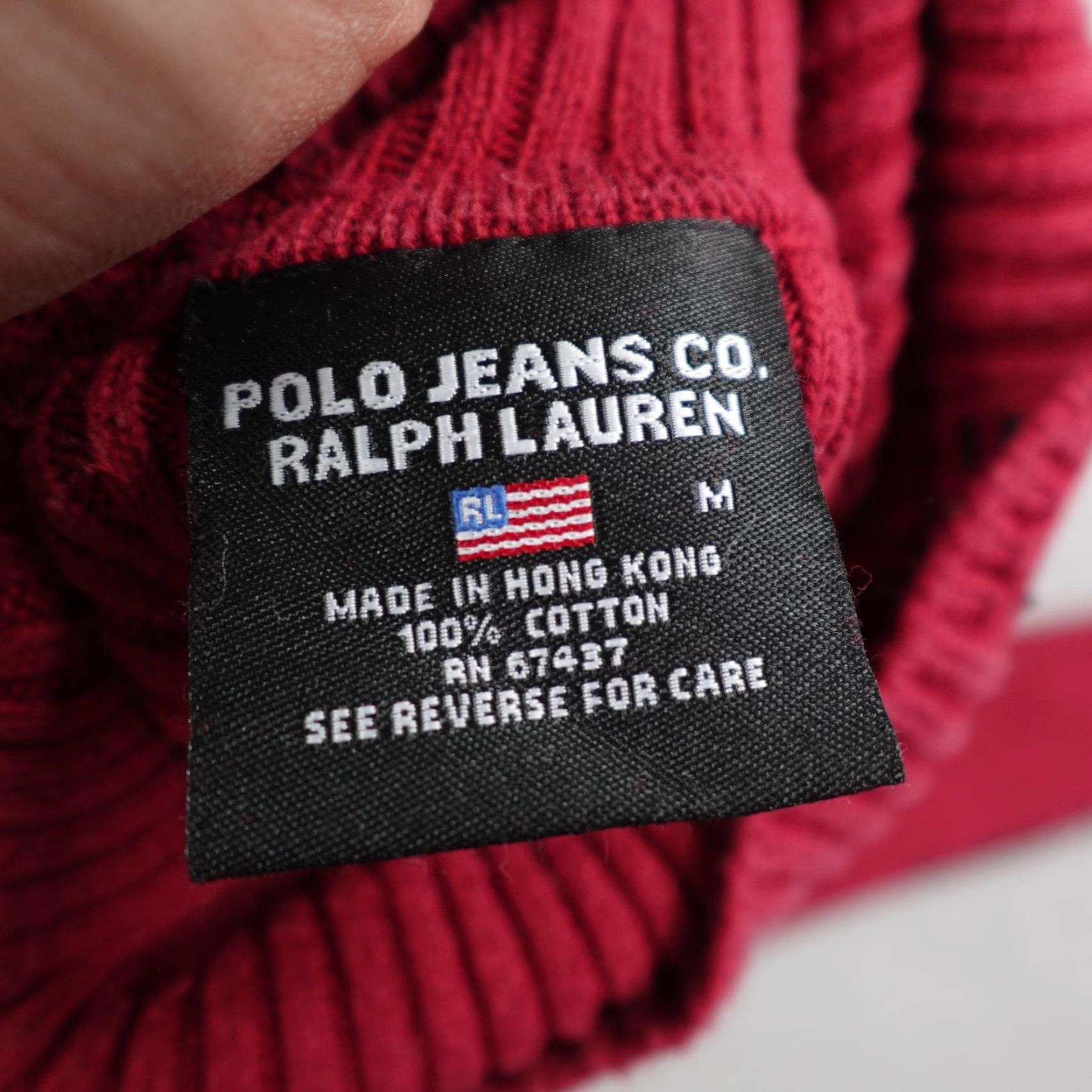 Ralph Lauren VINTAGE Ralph Lauren Sweater Womens Medium Red Polo Jeans Co Ribbed Turtleneck Size M / US 6-8 / IT 42-44 - 7 Thumbnail