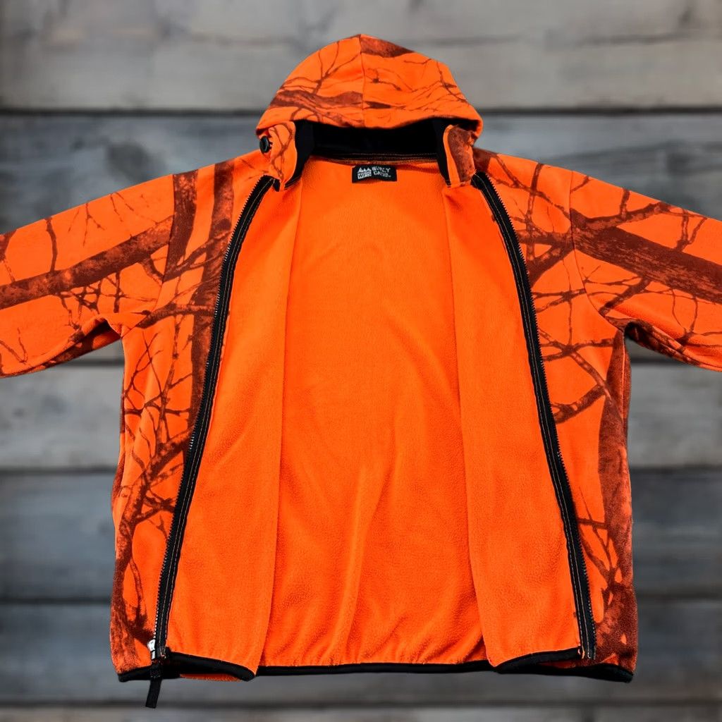 Realtree WFS Hoodie Mens L Orange Camo Pullover Hooded Fleece Pocket Camouflage Hunting RealTree Style Crew Neck Size US L / EU 52-54 / 3 - 1 Thumbnail