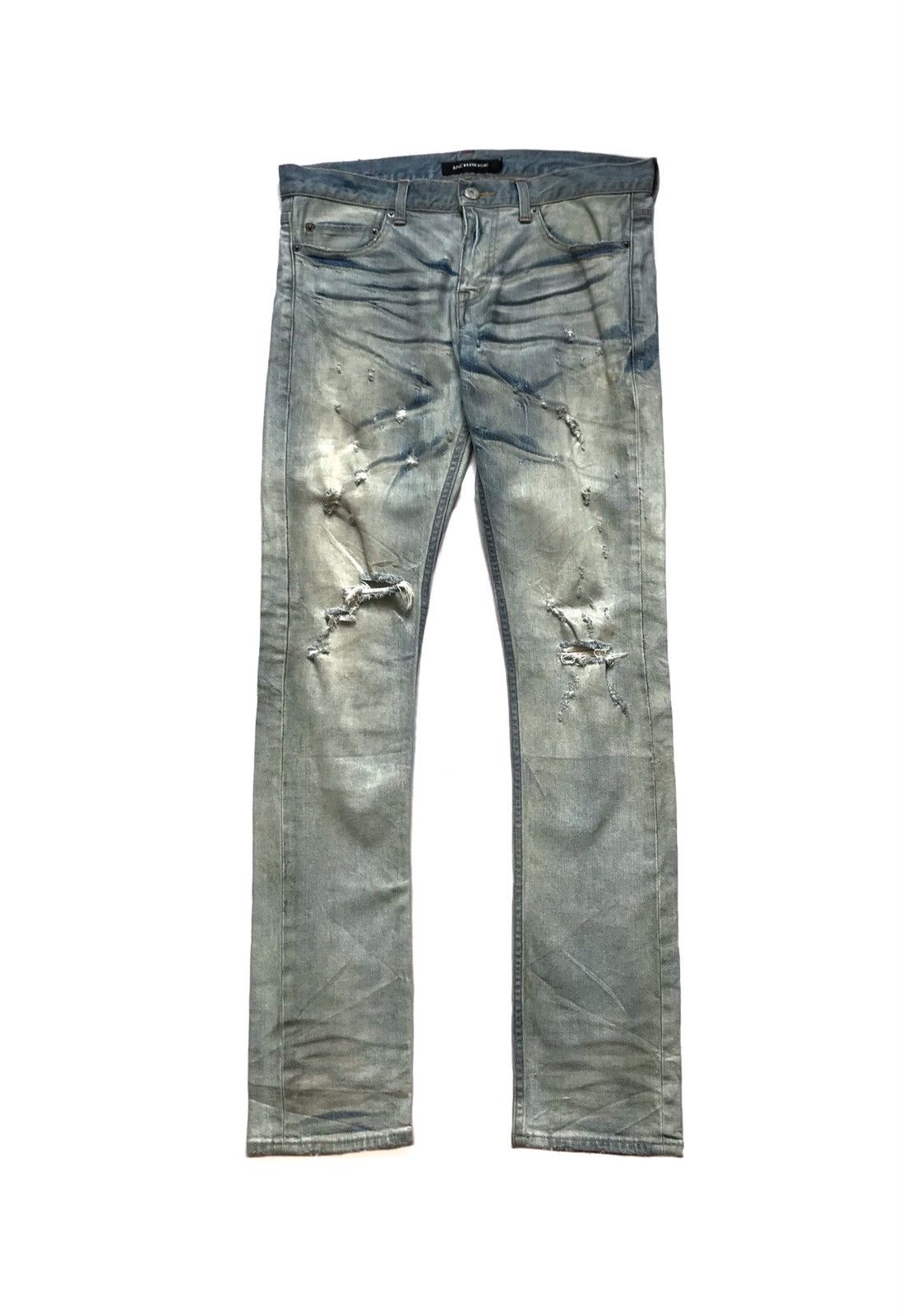 JACKROSE JACK ROSE DISTRESSED BLEACH SLIM FIT JEANS Size US 33 - 1 Thumbnail