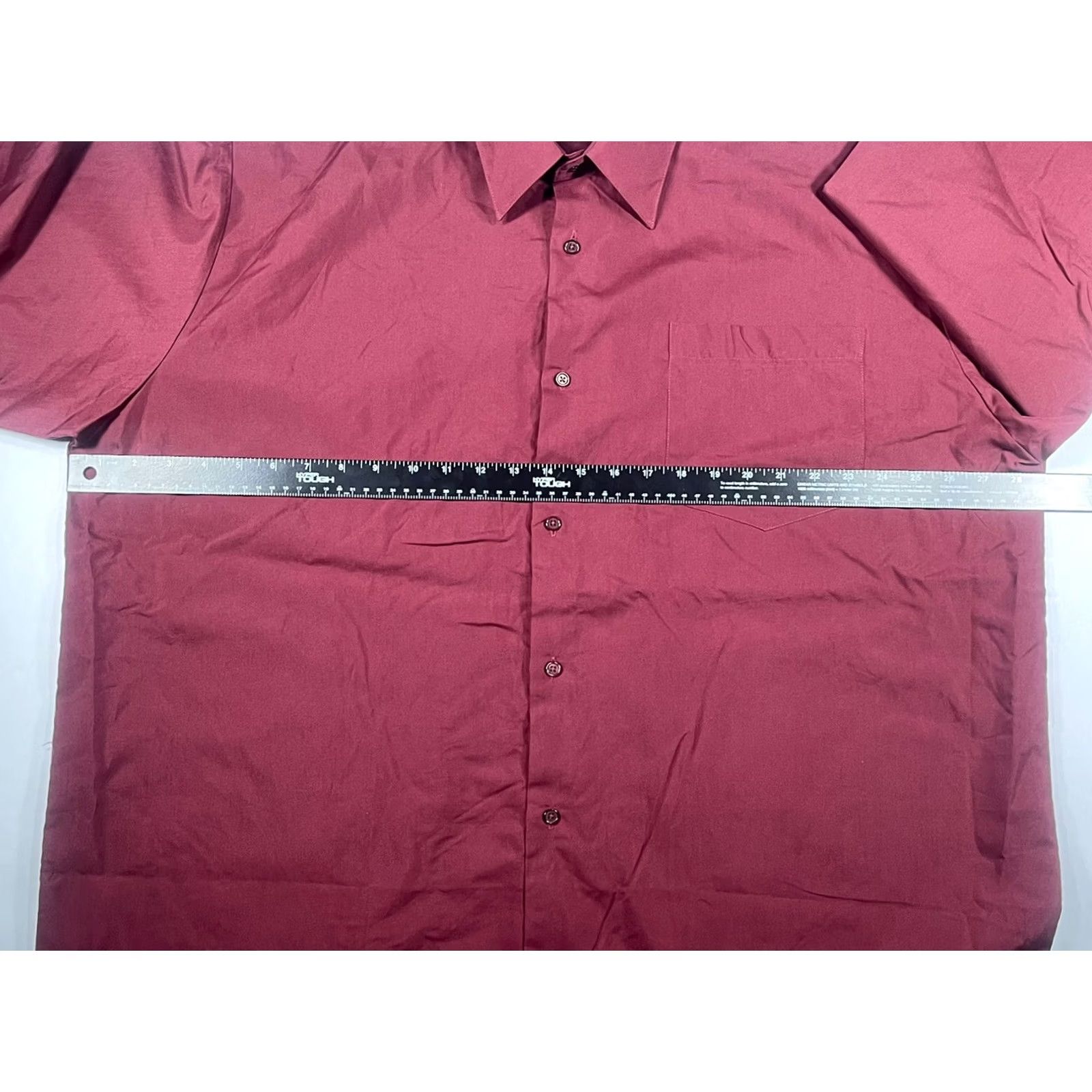 Haband Haband Executive Davidson Mens Red Button Up Long Sleeves Dress Shirt Size 18L Size 48R - 4 Thumbnail