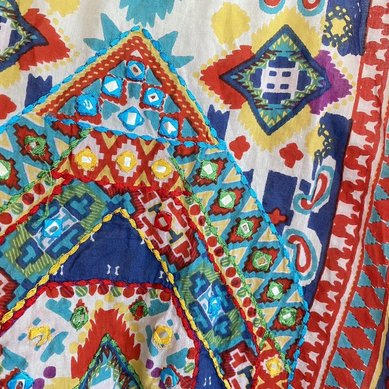 Vintage LAJE MINI DRESS SUMMER BOHEMIAN SIZE MEDIUM Size M / US 6-8 / IT 42-44 - 5 Thumbnail