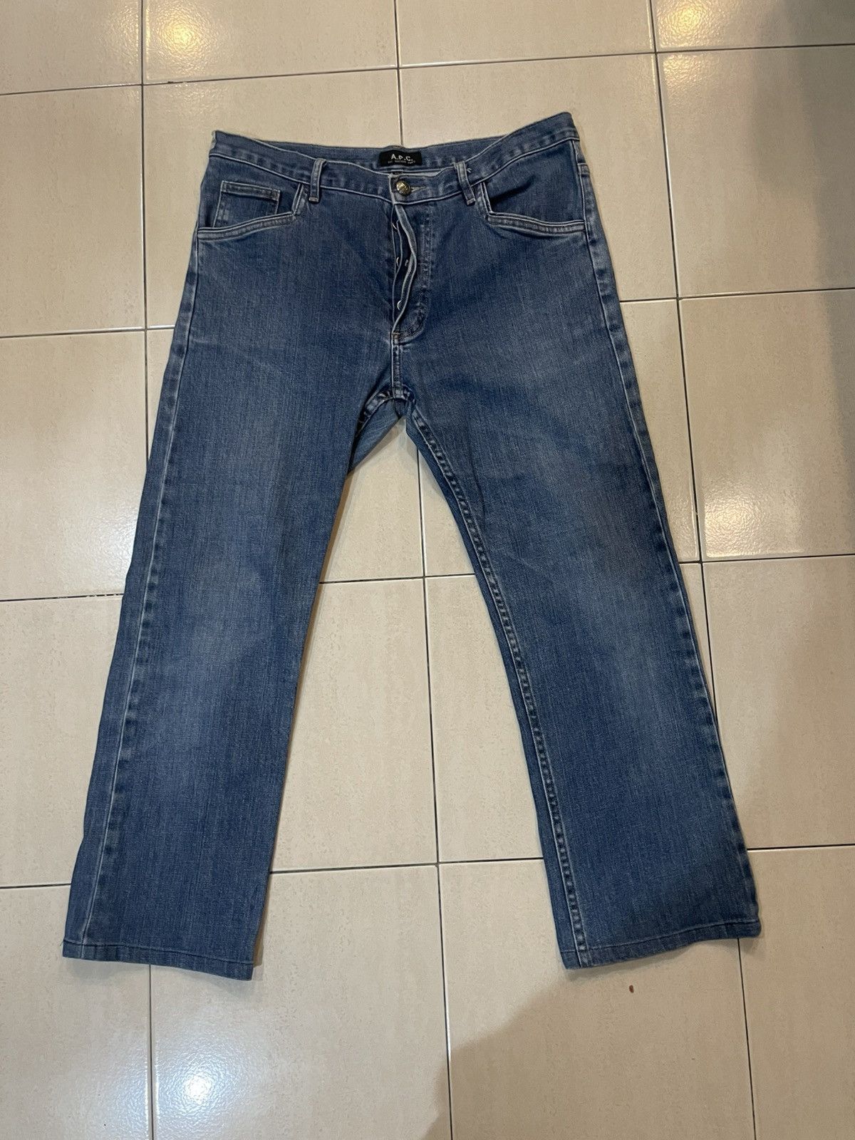 A.P.C STRAIGHT CUTS JEANS DENIM BUTTON FLY 4 BUTTON