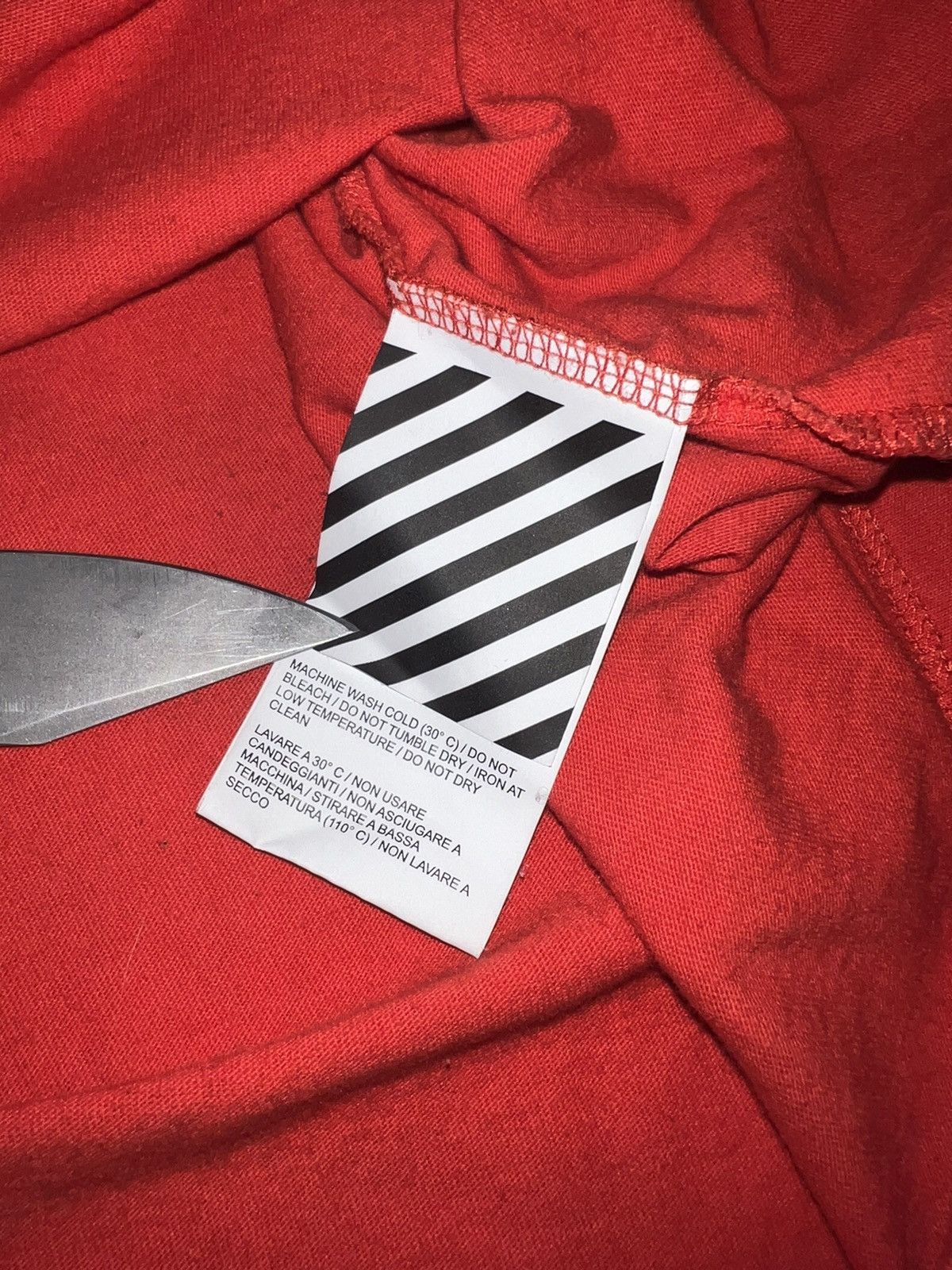 Off-White Off-White Red Bernini Short Sleeve T-Shirt Size US S / EU 44-46 / 1 - 5 Thumbnail
