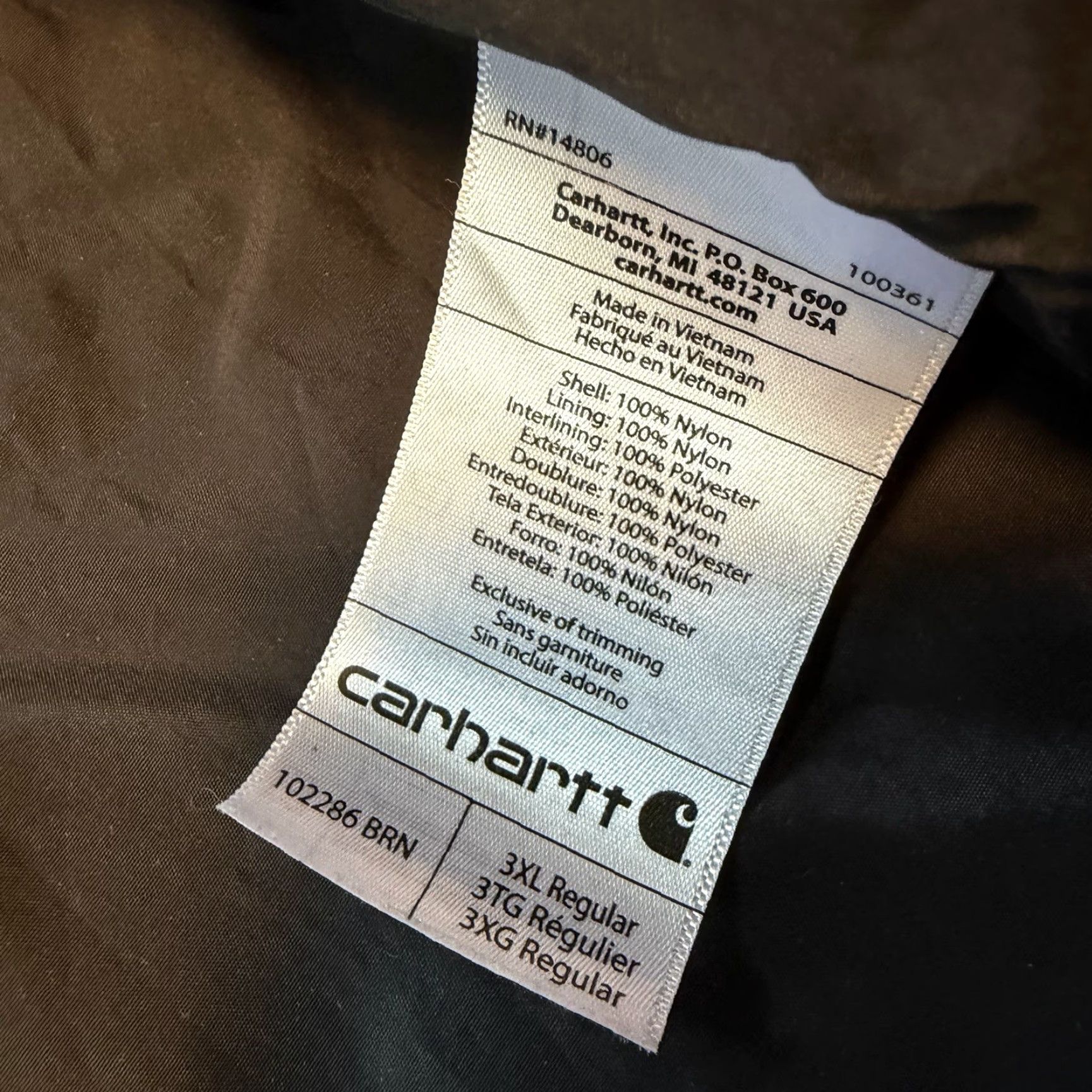 Carhartt Carhartt Rain Defender Vest Men’s 3XL Brown Insulated Full Zip Puffer OV2286-M Size US XXL / EU 58 / 5 - 7 Thumbnail