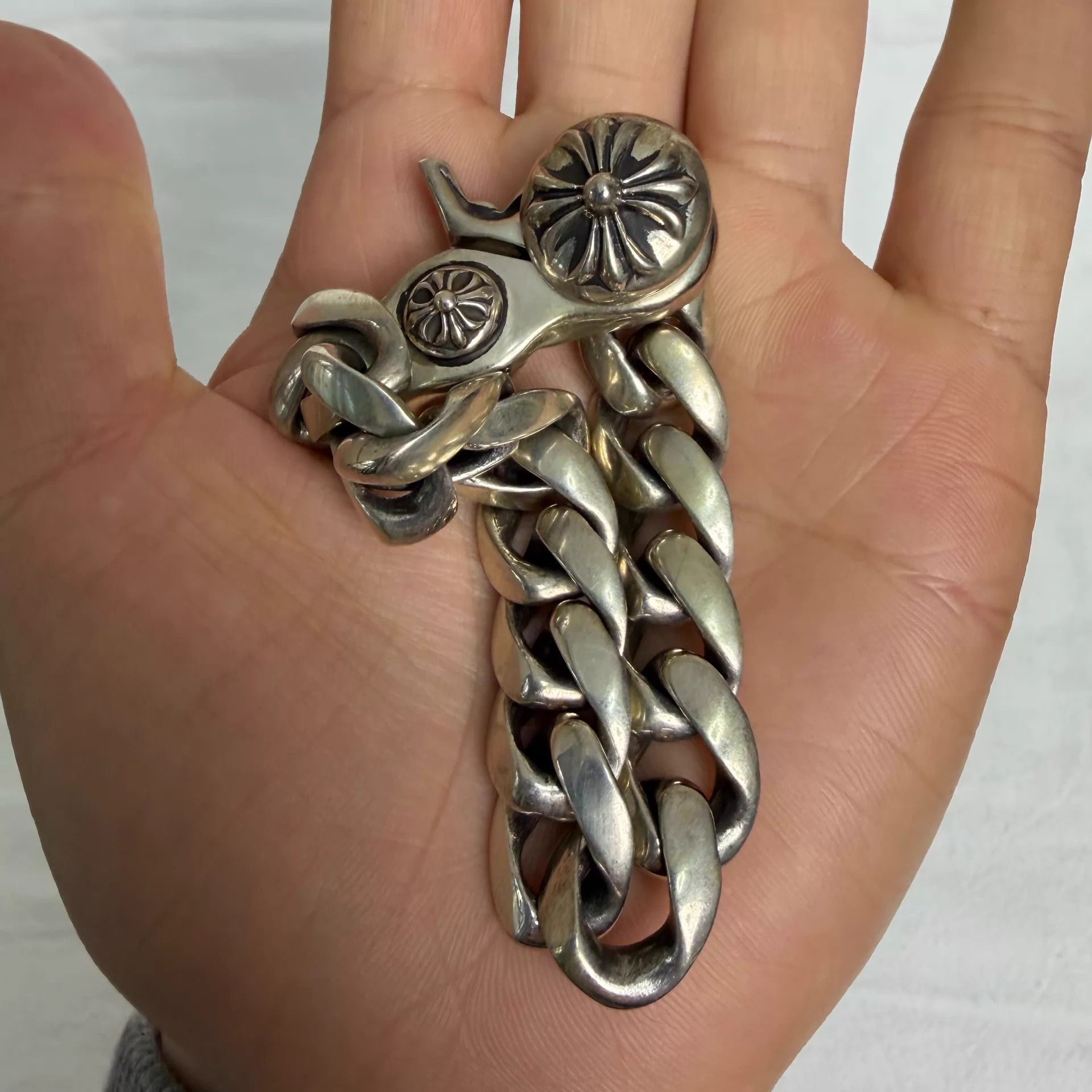 Chrome Hearts Chrome Hearts 925 Silver Lobster Clasp Cuban Bracelet Size ONE SIZE - 7 Thumbnail