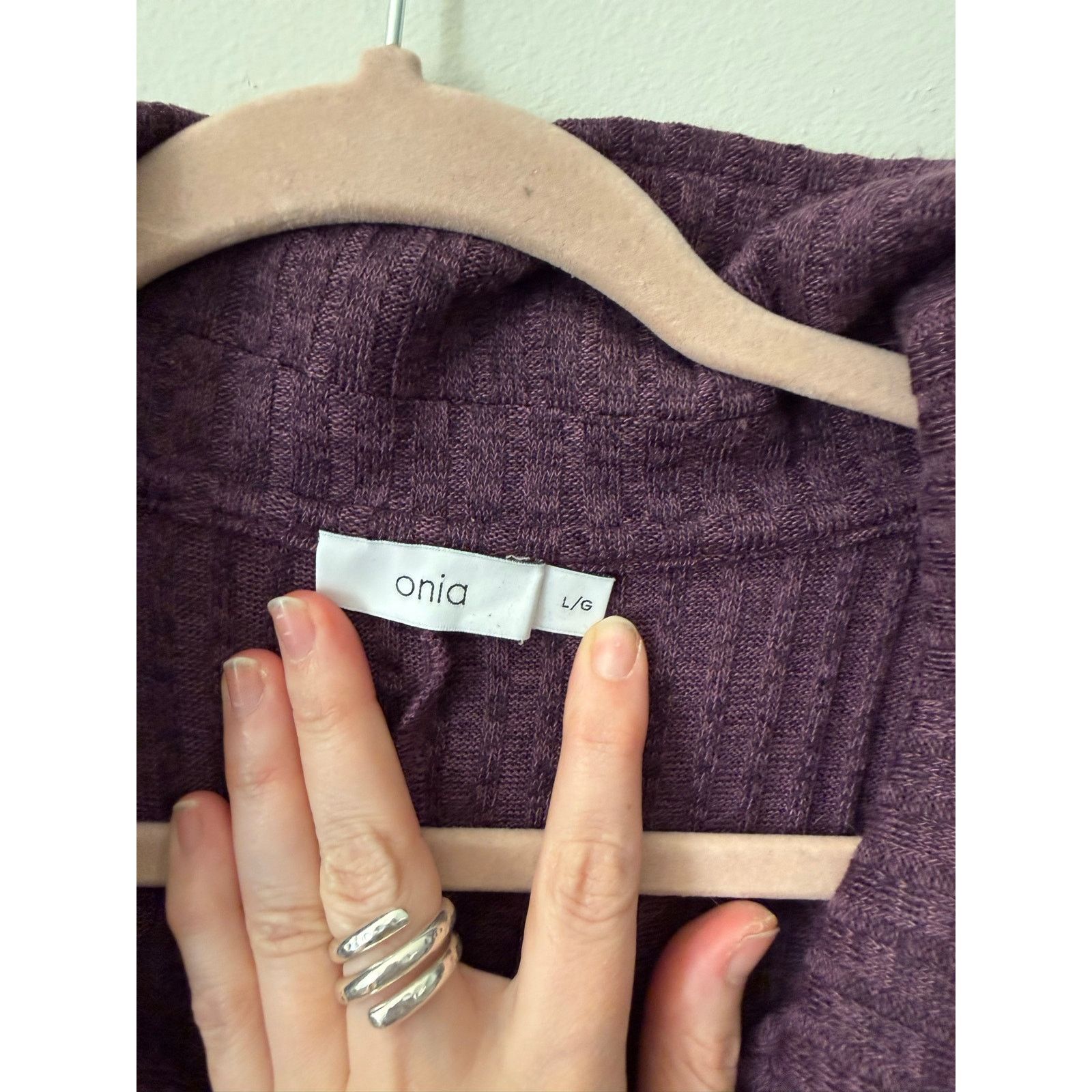 Onia Onia NWOT Ribbed Knit Long Sleeve Romper Large, MP $120 Size 34" / US 12 / IT 48 - 5 Thumbnail