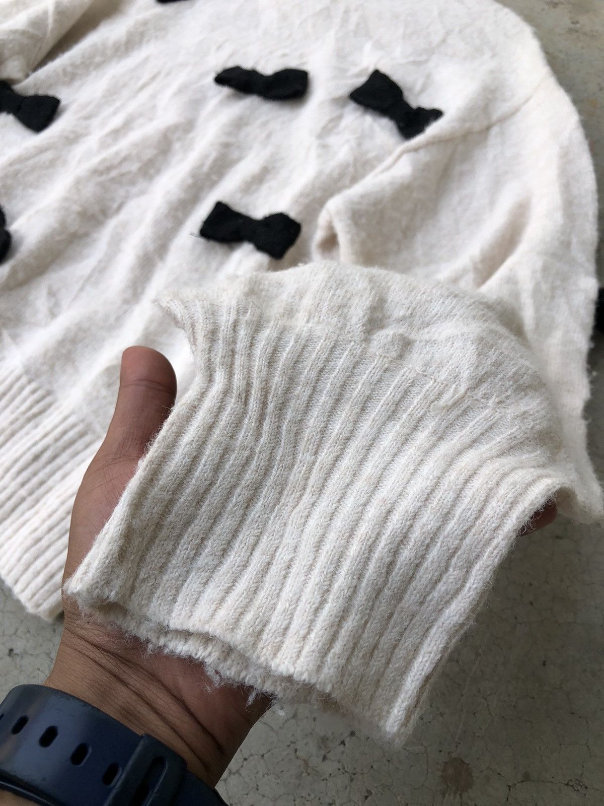 Designer × Vintage 🔴Japanesebrand Knitting Pullover Memeri Baggy Pattern Size US L / EU 52-54 / 3 - 4 Thumbnail