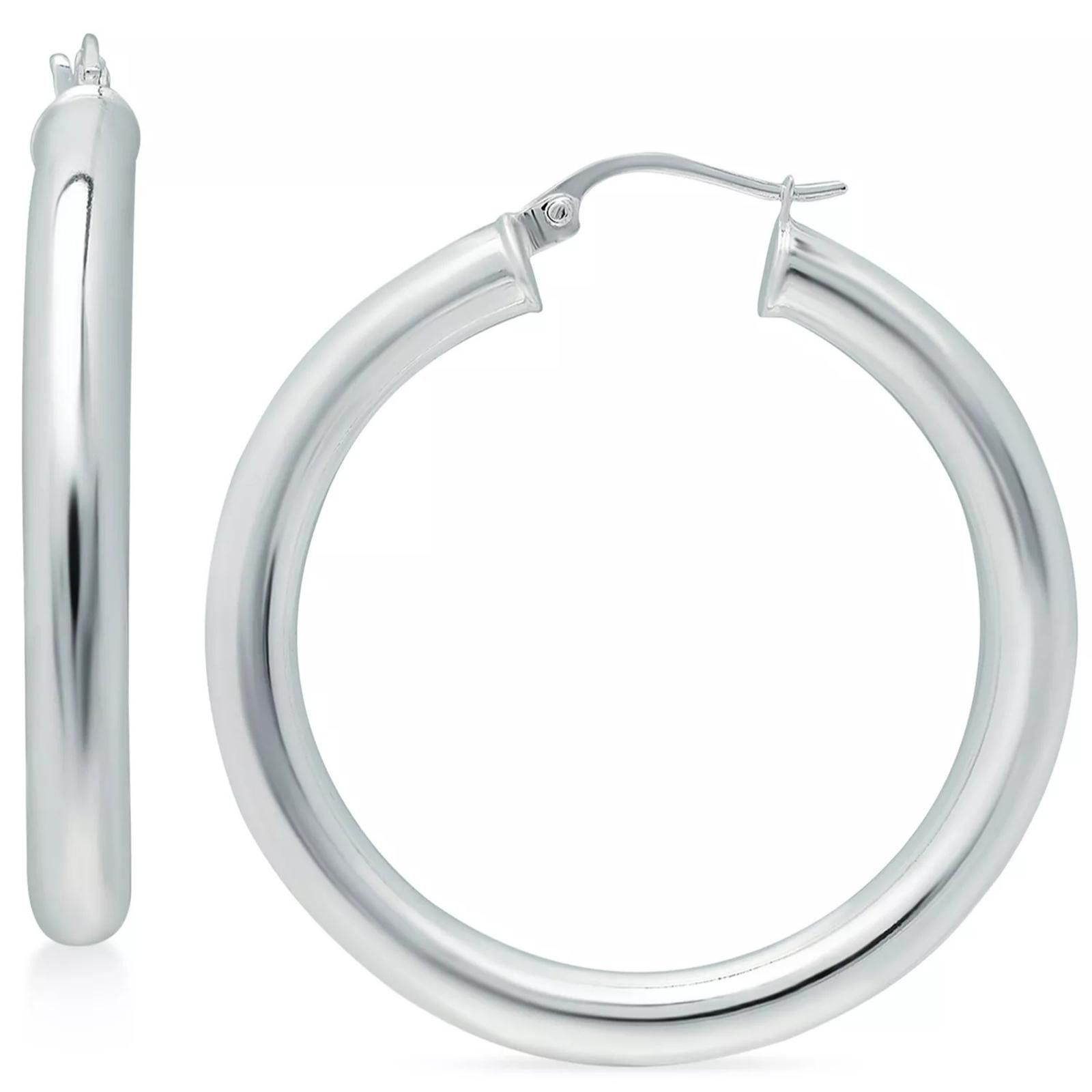 Giani Bernini Polished Hoop Earrings Sterling Silver