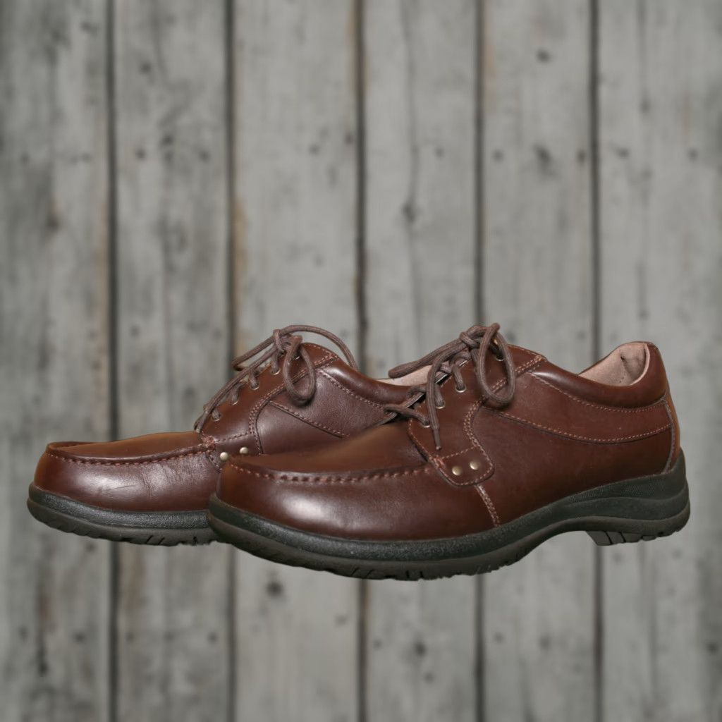 Dansko VINTAGE Dansko Wyatt Oxford Brown Leather Slip Resistant Mens 14.5 EU 48 Shoes Size US 15 / EU 48 - 1 Thumbnail