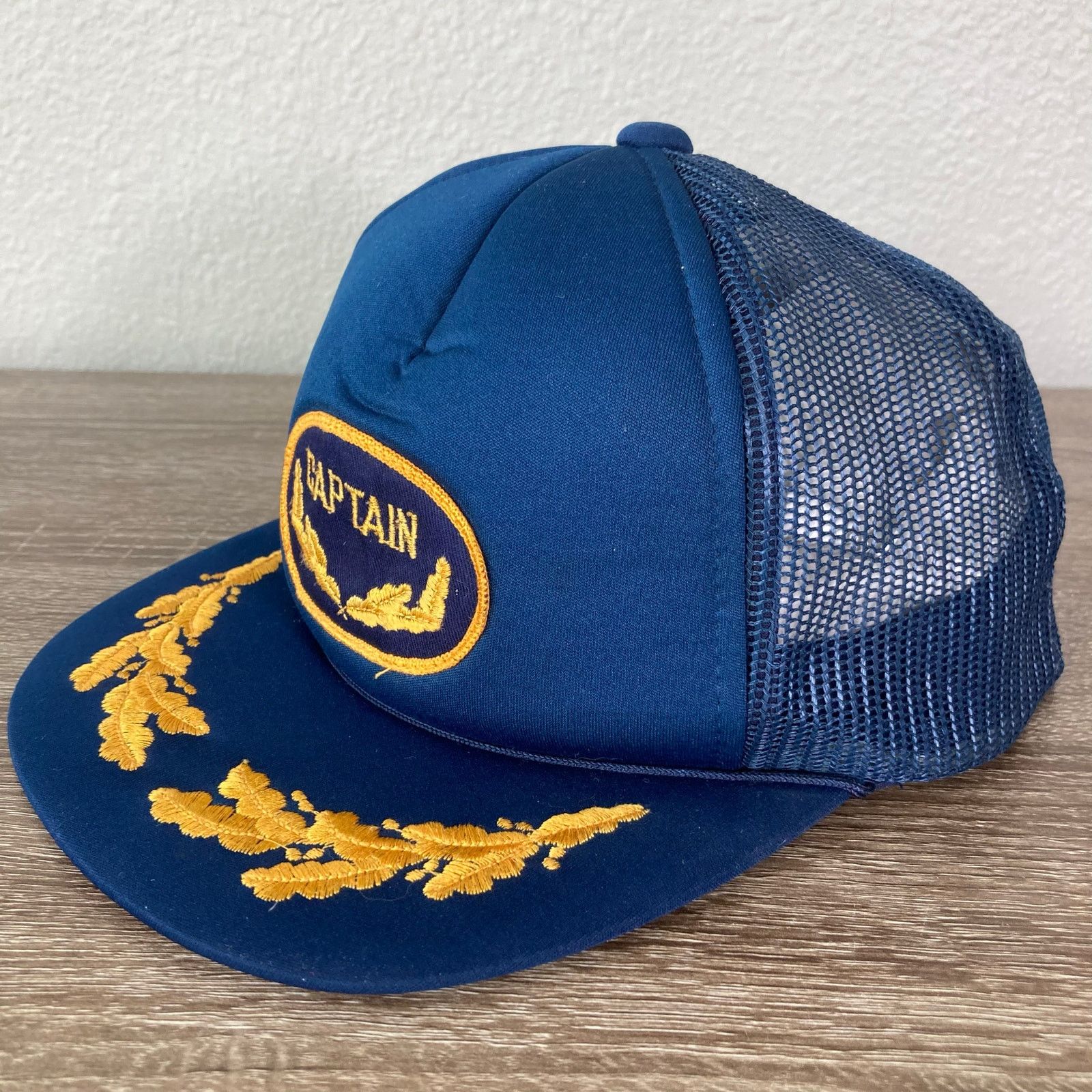 Vintage Vintage Blue Captain Snapback Hat Unisex Nautical 80s Size ONE SIZE - 8 Thumbnail