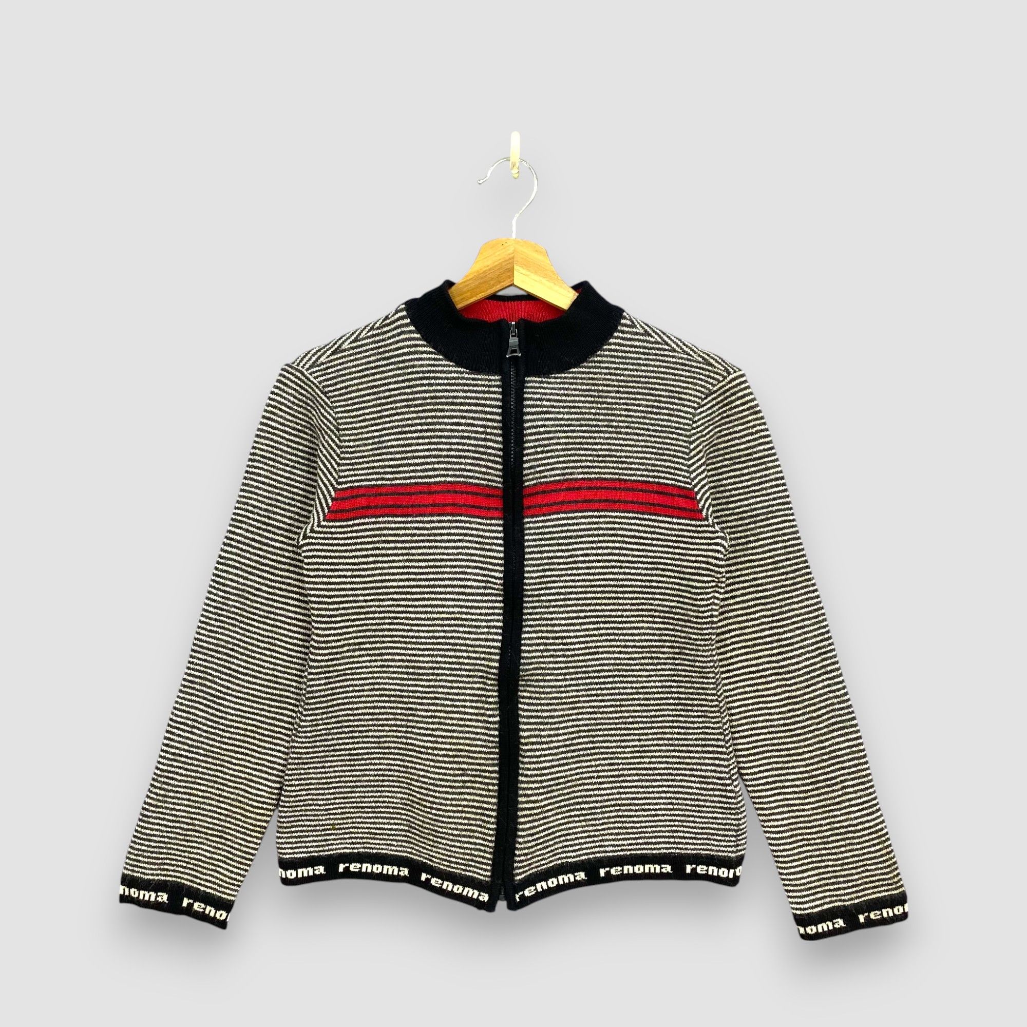 Renoma Vintage Renoma Knit Zipper Sweatshirt Stripe Jacket Sweater Size US XS / EU 42 / 0 - 1 Thumbnail