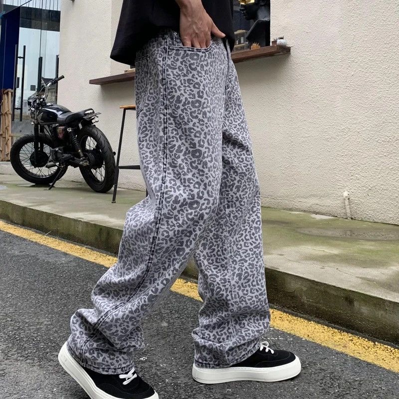 Japanese Brand × Vintage Streetwear Leopard Print Loose Casual Jeans Pants Size US 30 / EU 46 - 5 Thumbnail