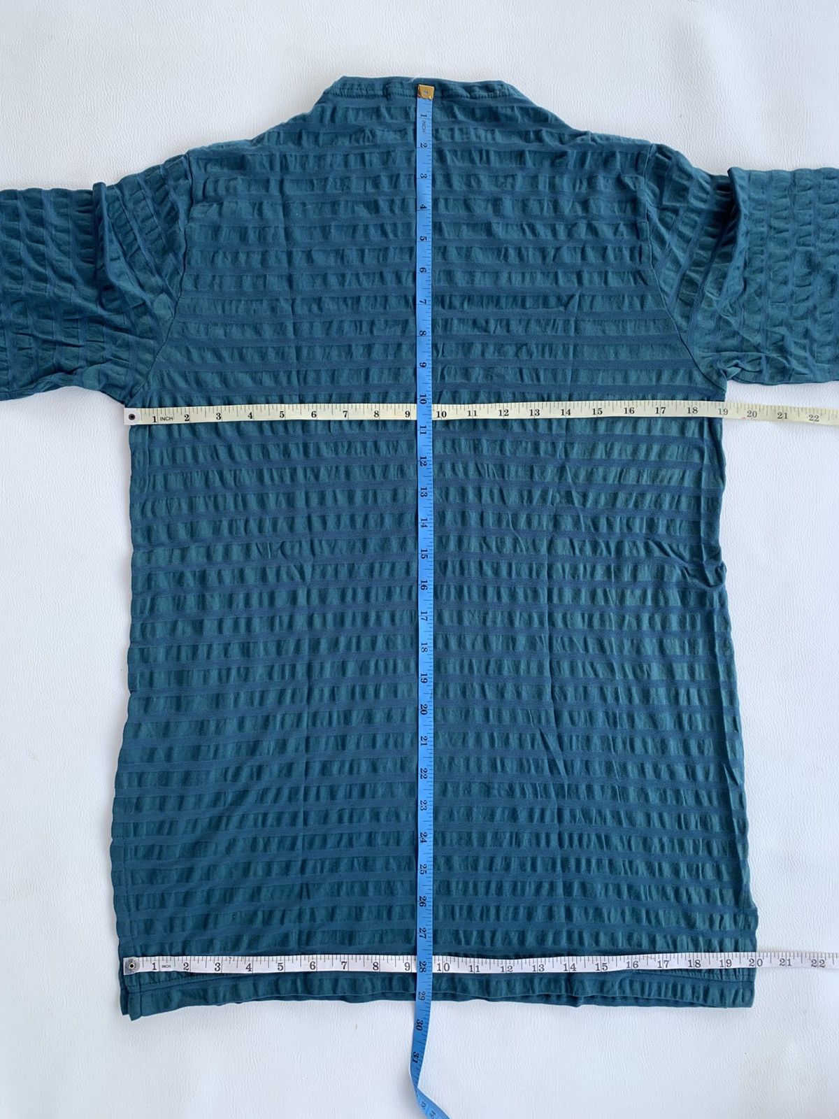 Issey Miyake Suny Madonna Gothic Stripe IsseyStyle Japanese Green Tshirt Size US M / EU 48-50 / 2 - 10 Thumbnail