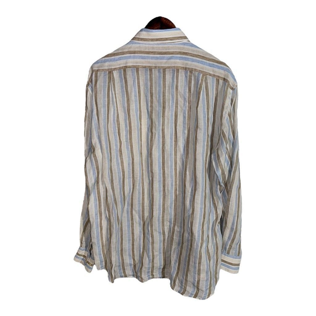 Canali Canali Pure Linen Made in Italy Button Up Shirt L Size US L / EU 52-54 / 3 - 9 Thumbnail