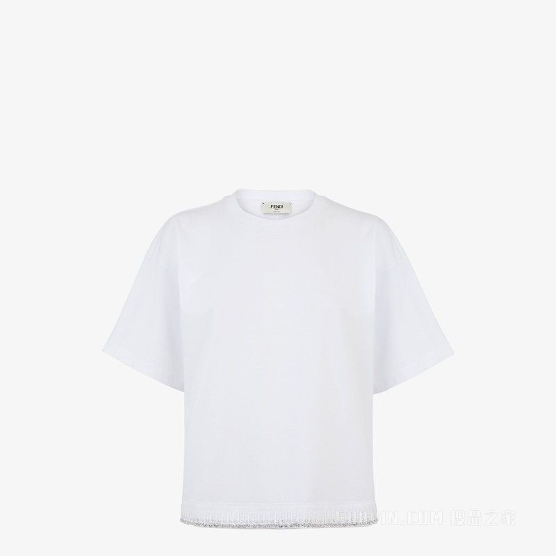 Fendi o1loc1c0824 T-Shirt in White Size M / US 6-8 / IT 42-44 - 1 Thumbnail