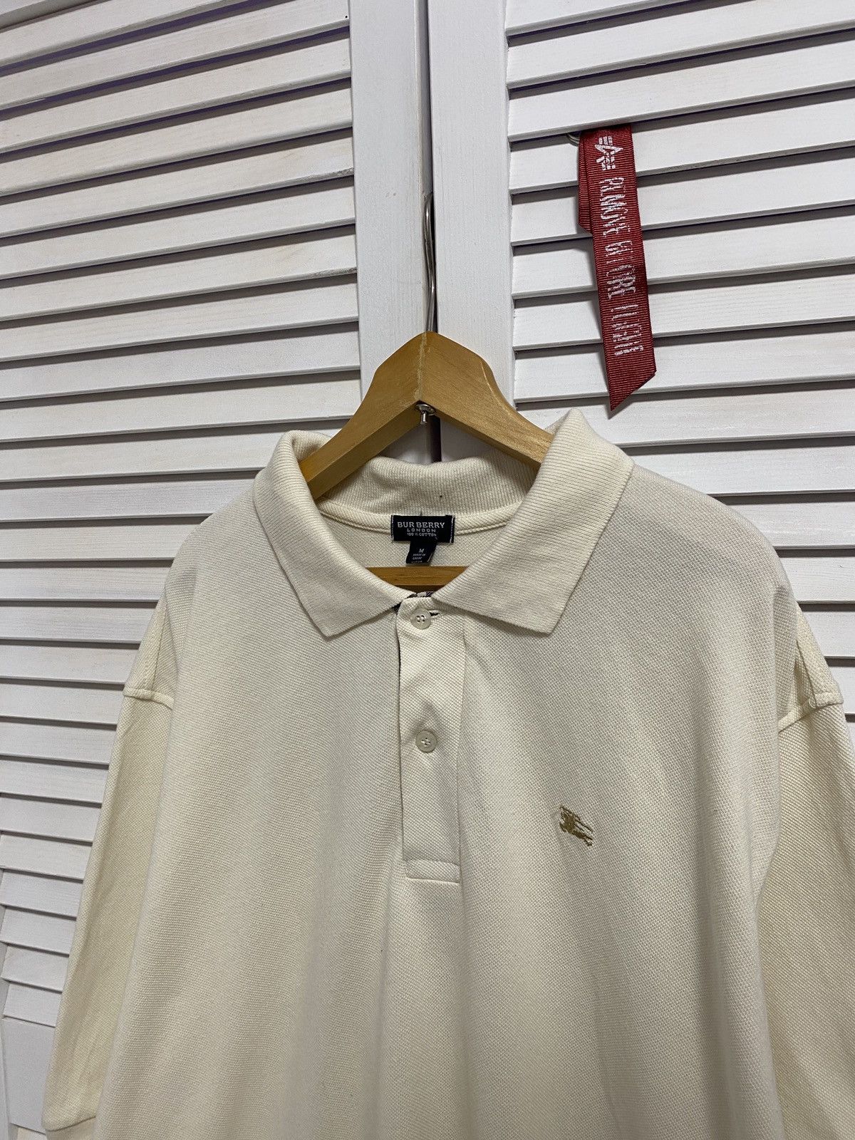 Burberry 🧇 Logo Nova Check Detail Rugby Polo Size US XL / EU 56 / 4 - 4 Thumbnail