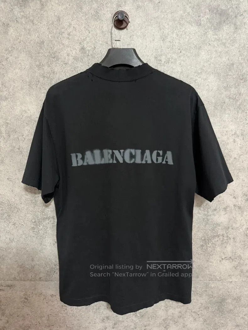 Balenciaga Balenciaga SS24 Blur Logo Short Sleeve Tee. Size US XS / EU 42 / 0 - 4 Thumbnail