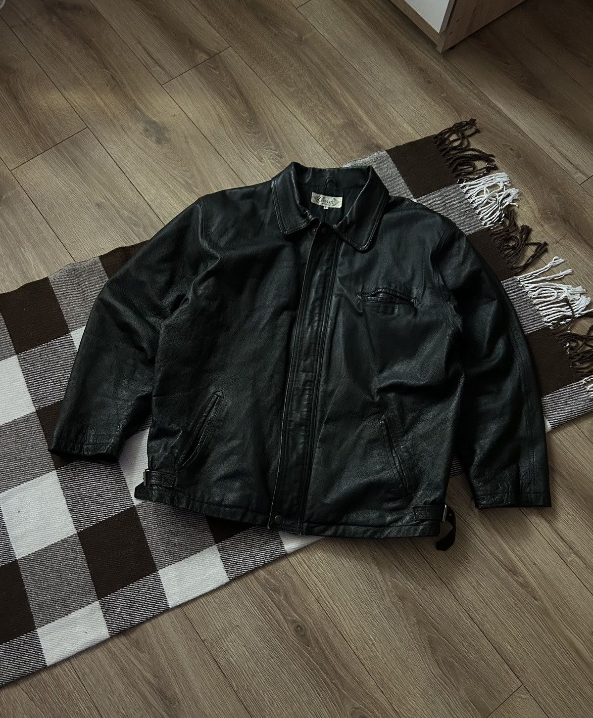 Genuine Leather × Vintage Vintage Leather Bombers jacket mens y2k rare Size US L / EU 52-54 / 3 - 1 Thumbnail