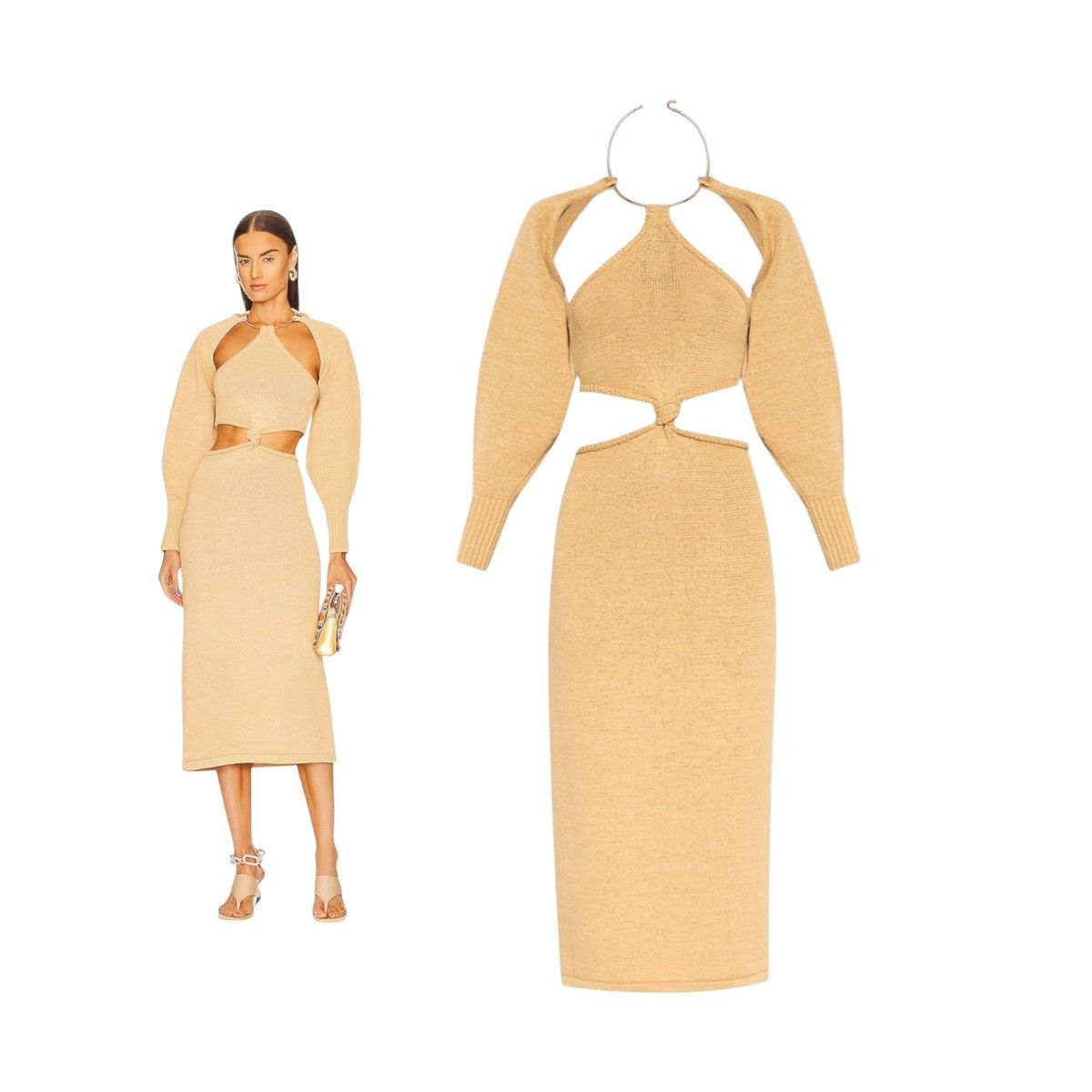 Cult Gaia Salima knit removable arm dress Size S / US 4 / IT 40 - 1 Thumbnail