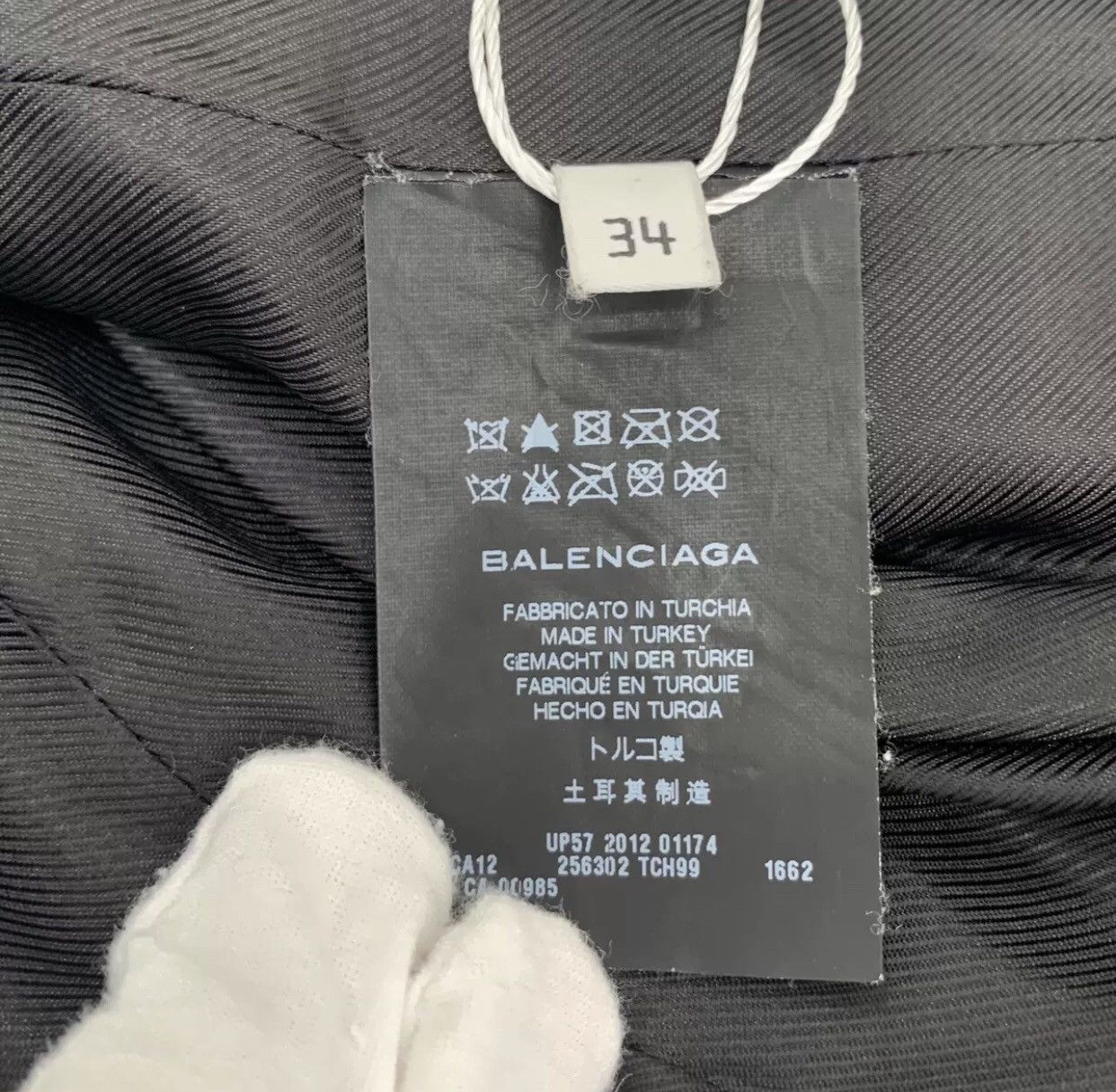 Balenciaga Balenciaga smog blue lapel zipper motorcycle leather jacket Size US S / EU 44-46 / 1 - 6 Thumbnail