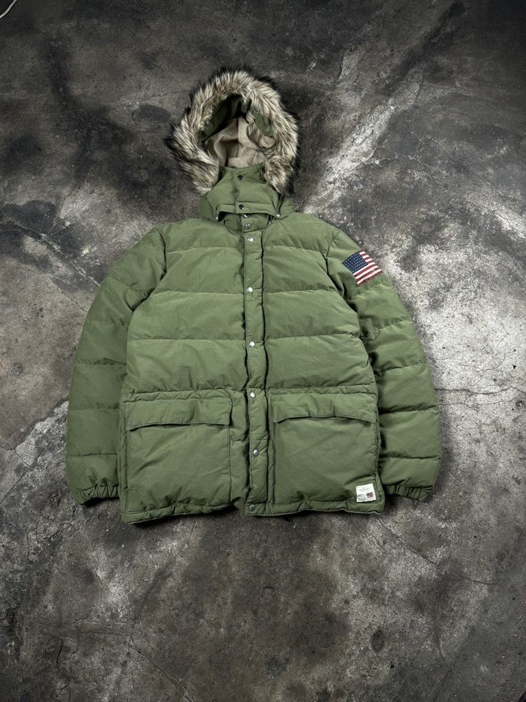 Denim & Supply Ralph Lauren Ralph Lauren Fur Hood Puffer Down Jacket Khaki Size US L / EU 52-54 / 3 - 1 Thumbnail