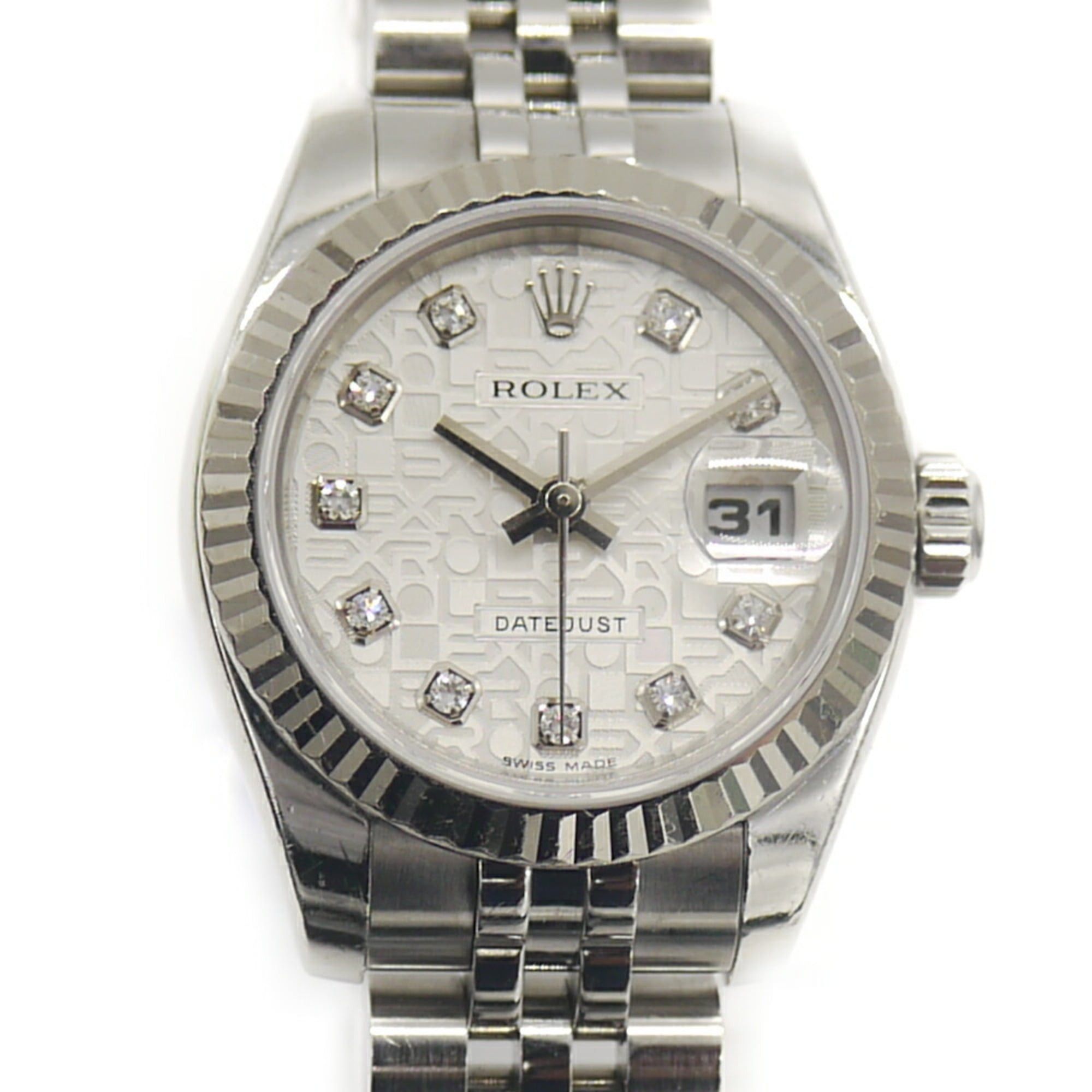 Rolex ROLEX Datejust 179174G (D-serial number), Automatic, 10-diamond setting, Computer dial, Ladies' watch. Size ONE SIZE - 1 Thumbnail