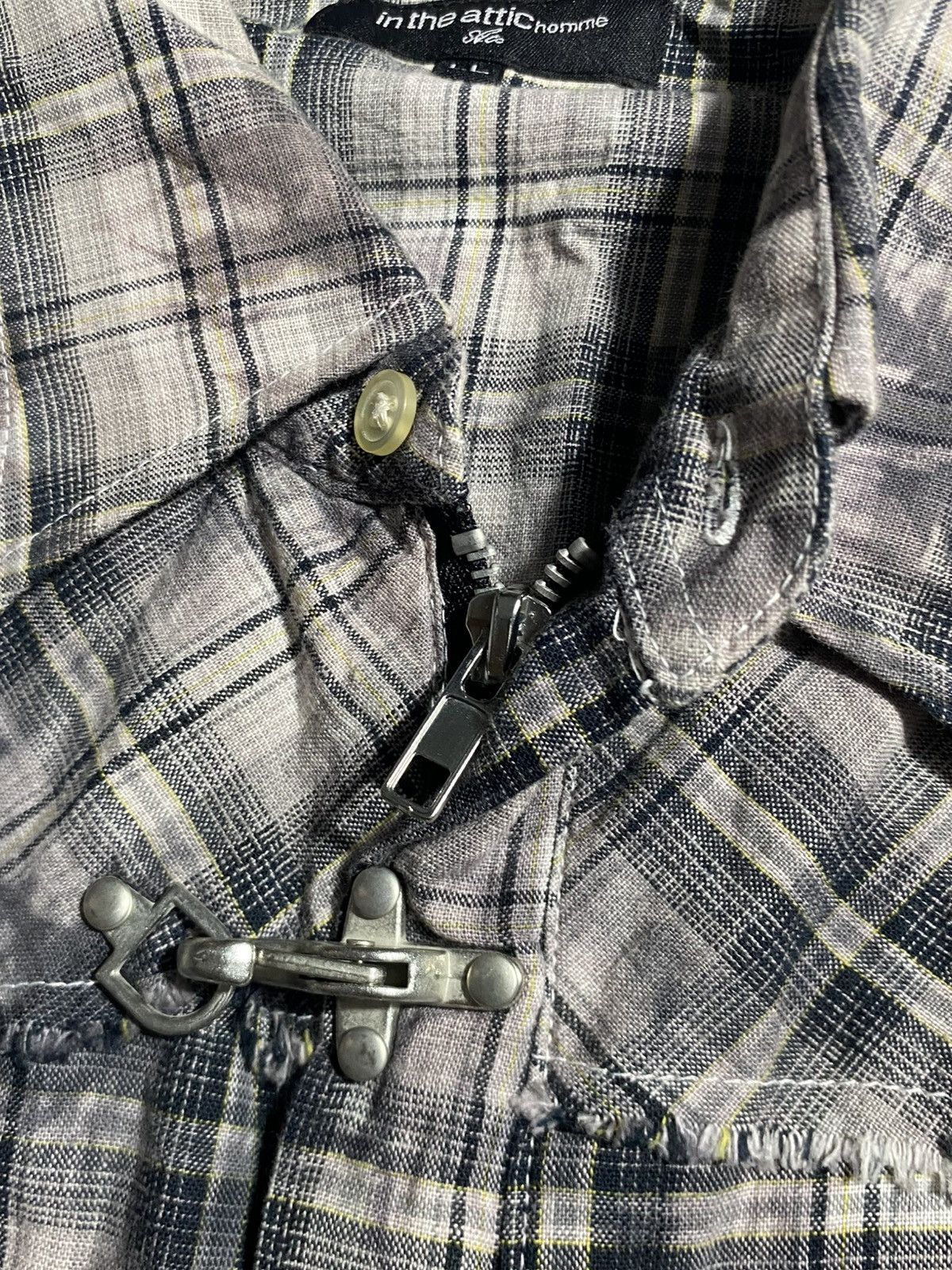 In The Attic IN THE ATTIC HOMME PLAID DYED WITH BUCKLED LOCK BUTTON UP Size US L / EU 52-54 / 3 - 4 Thumbnail