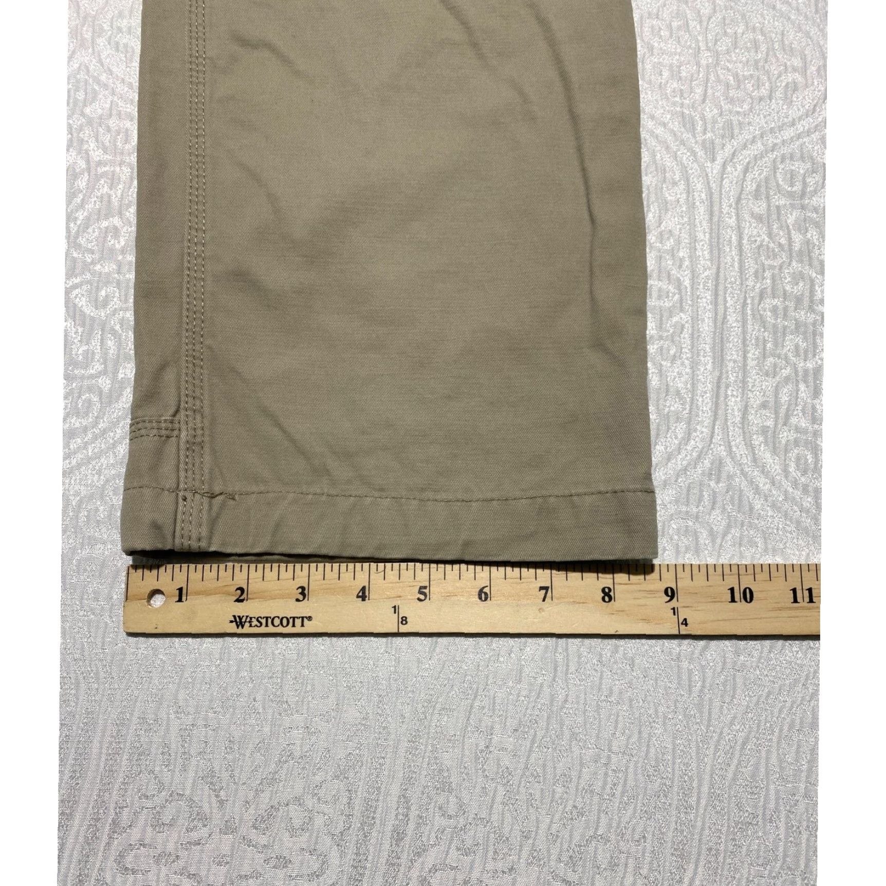 CO Duluth Work Pants Khaki Cotton Men 35x31 Cargo Pockets Utility Straight Leg Relaxed II Button Zip Size US 35 - 8 Thumbnail