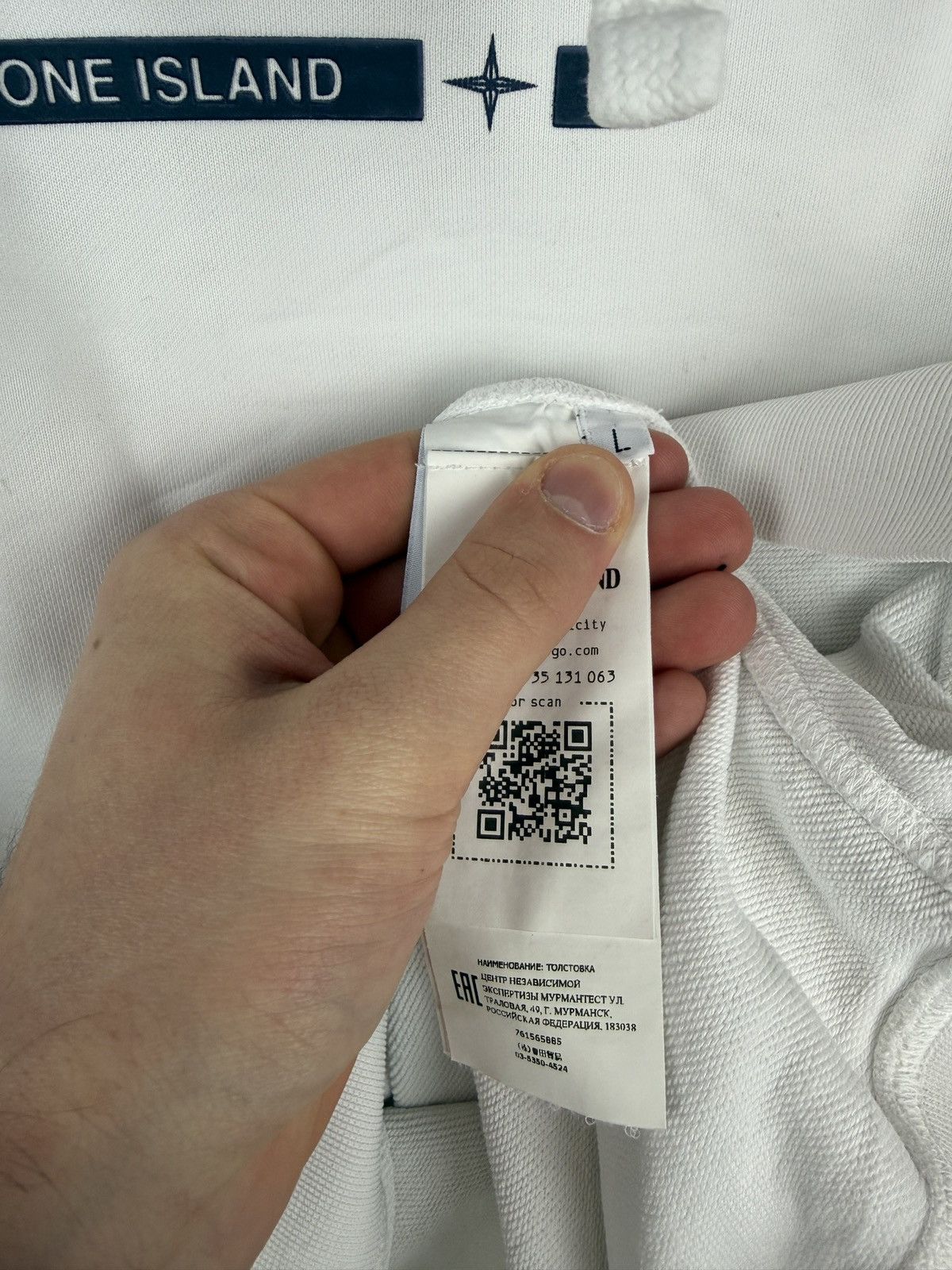 Stone Island White Stone Island hoodie Size US L / EU 52-54 / 3 - 7 Thumbnail