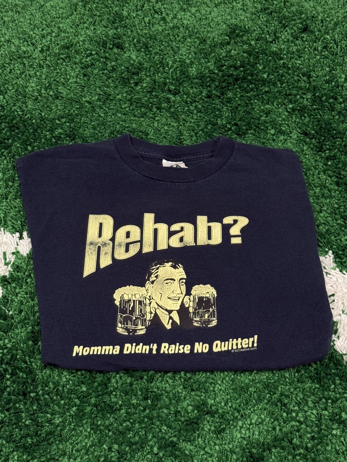 Vintage Rehab Is For Quitters Vintage Beer Alcoholic Tee 90s Alstyle Size US M / EU 48-50 / 2 - 2 Thumbnail