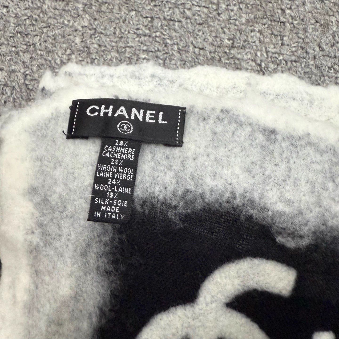 Chanel Chanel Black Scarf 155x200cm 99 New Size ONE SIZE - 4 Thumbnail