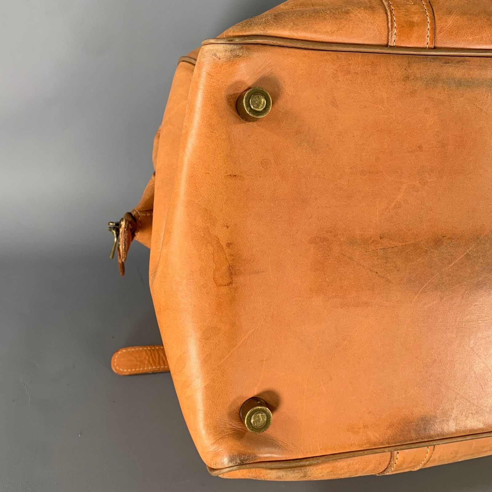 Hartmann HARTMANN Size One Size Brown Light Solid Leather Duffle Bags Size ONE SIZE - 10 Thumbnail