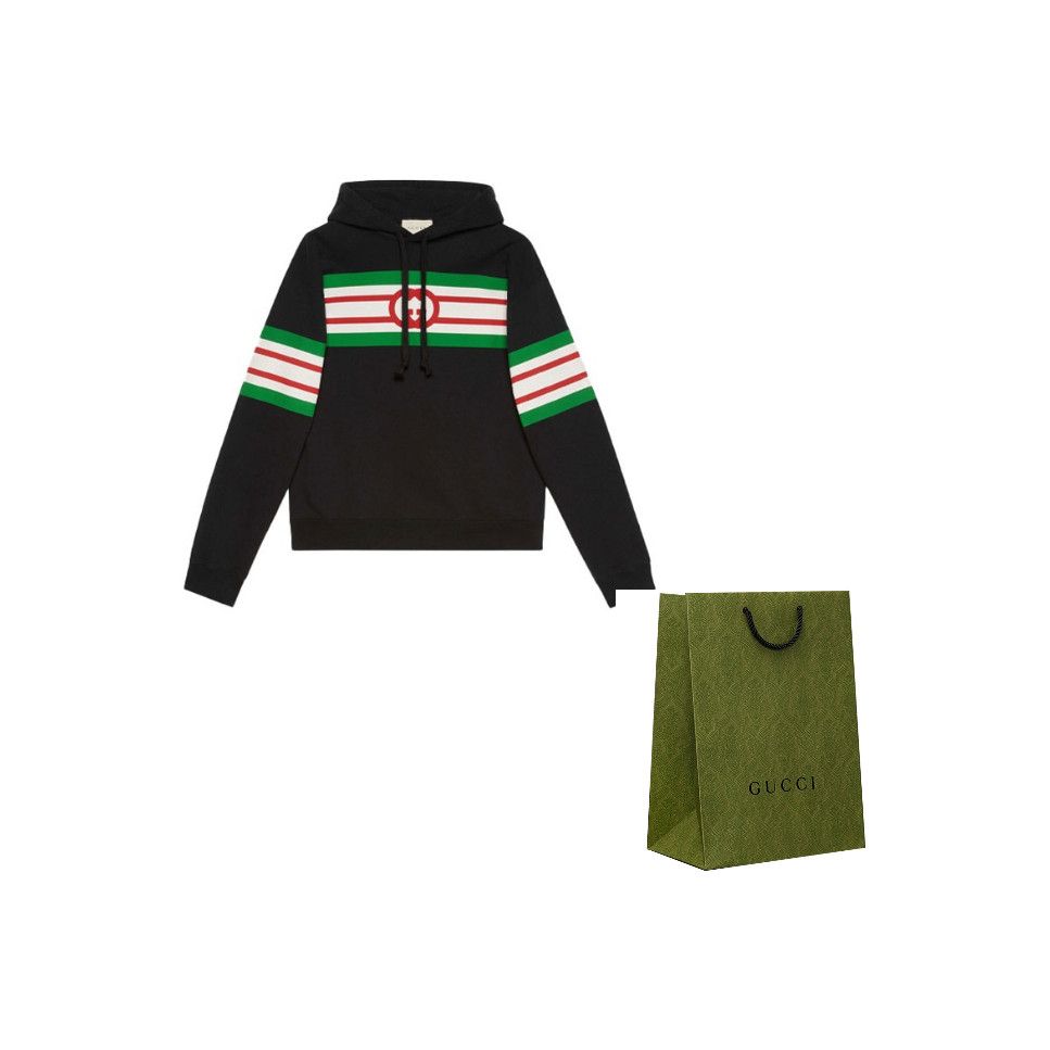 Gucci GUCCI Striped Interlocking G Hoodie Size S Size US S / EU 44-46 / 1 - 1 Thumbnail