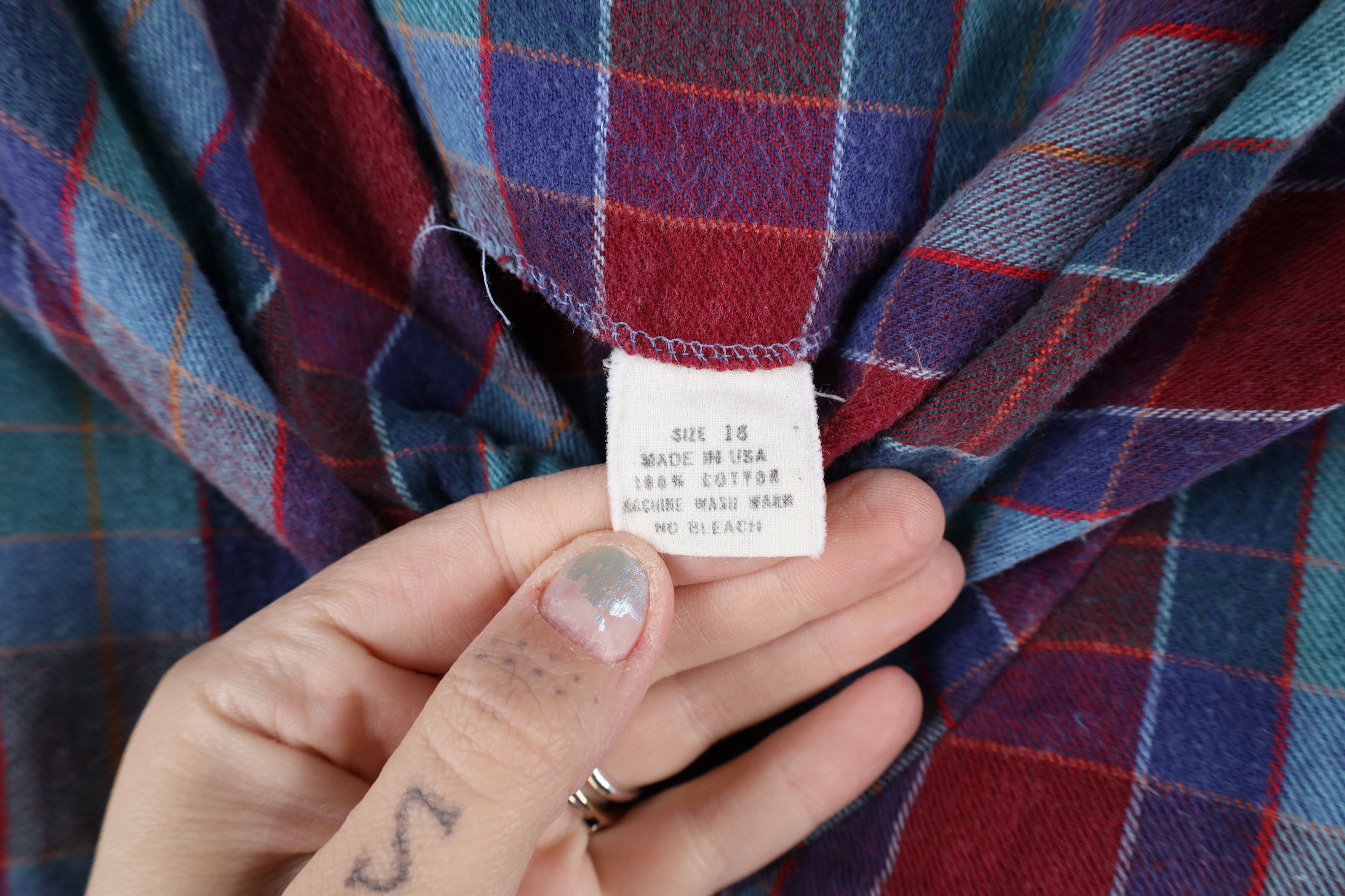 Vintage Vintage 60s 70s Streetwear Neck Flannel Pullover Shirt USA Size XXL / US 16-18 / IT 52-54 - 5 Thumbnail