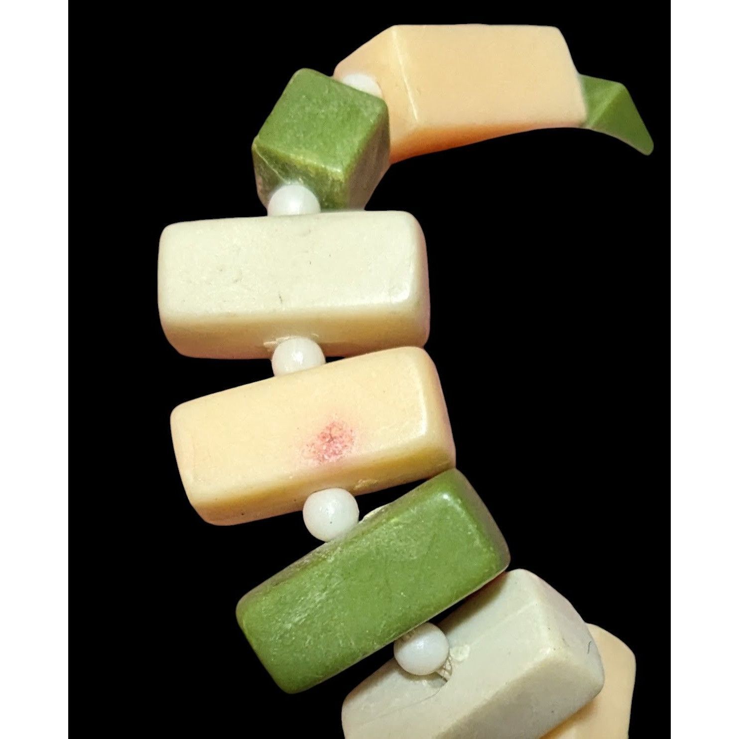 Other Vintage 1920s Celluloid/Bakelite Green Beaded Necklace Size ONE SIZE - 3 Thumbnail