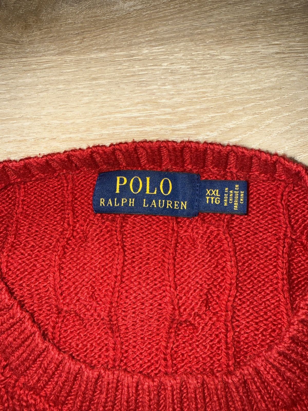 Polo Ralph Lauren Polo Ralph Lauren Knit Red Cable Knit Sweater Size US XXL / EU 58 / 5 - 5 Thumbnail